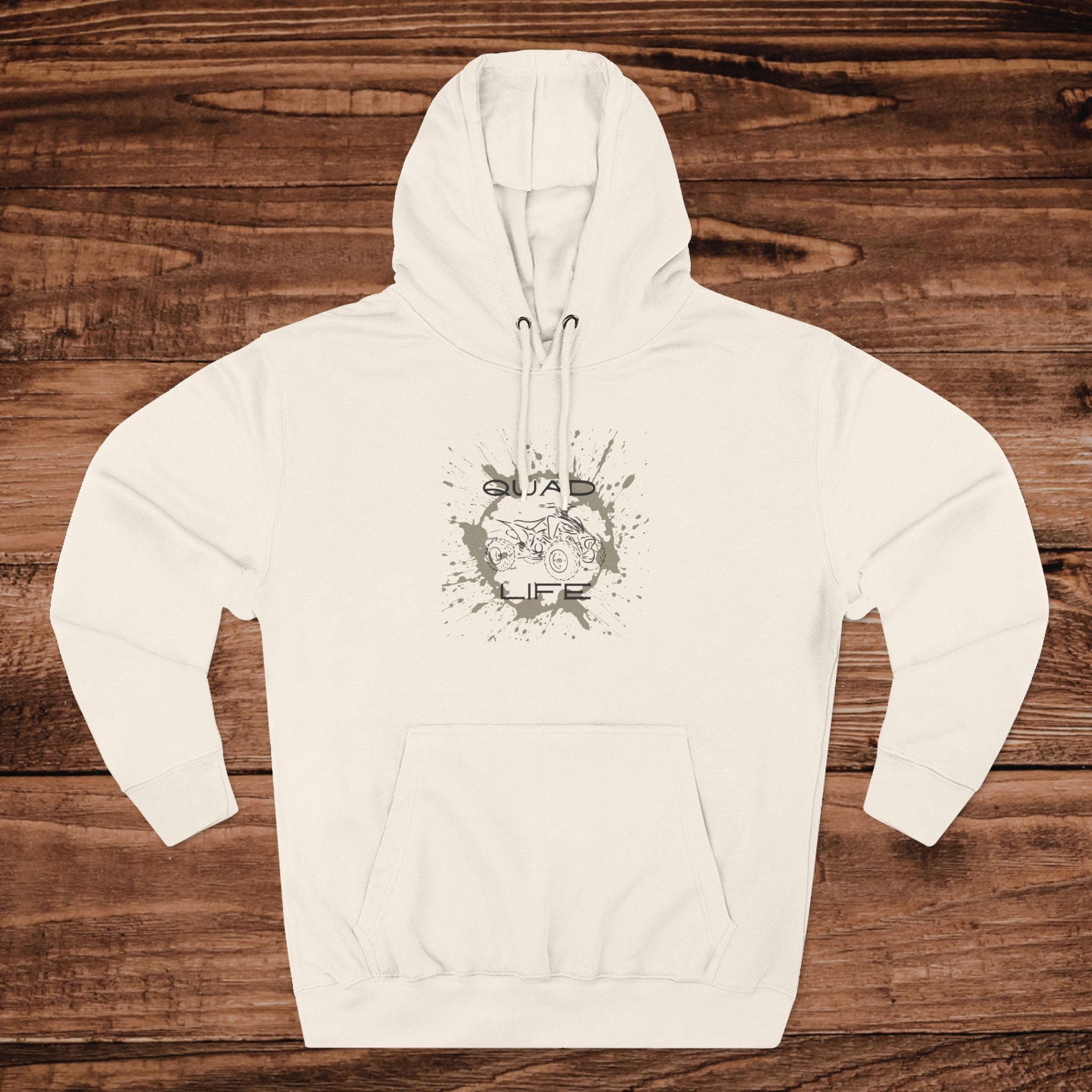 Quad Life Hoodie, ATV Off-Roading Sweatshirt, Four Wheeler Graphic Pullover, Mud Riding Enthusiast, Aesthetic Outdoor Adventure Apparel