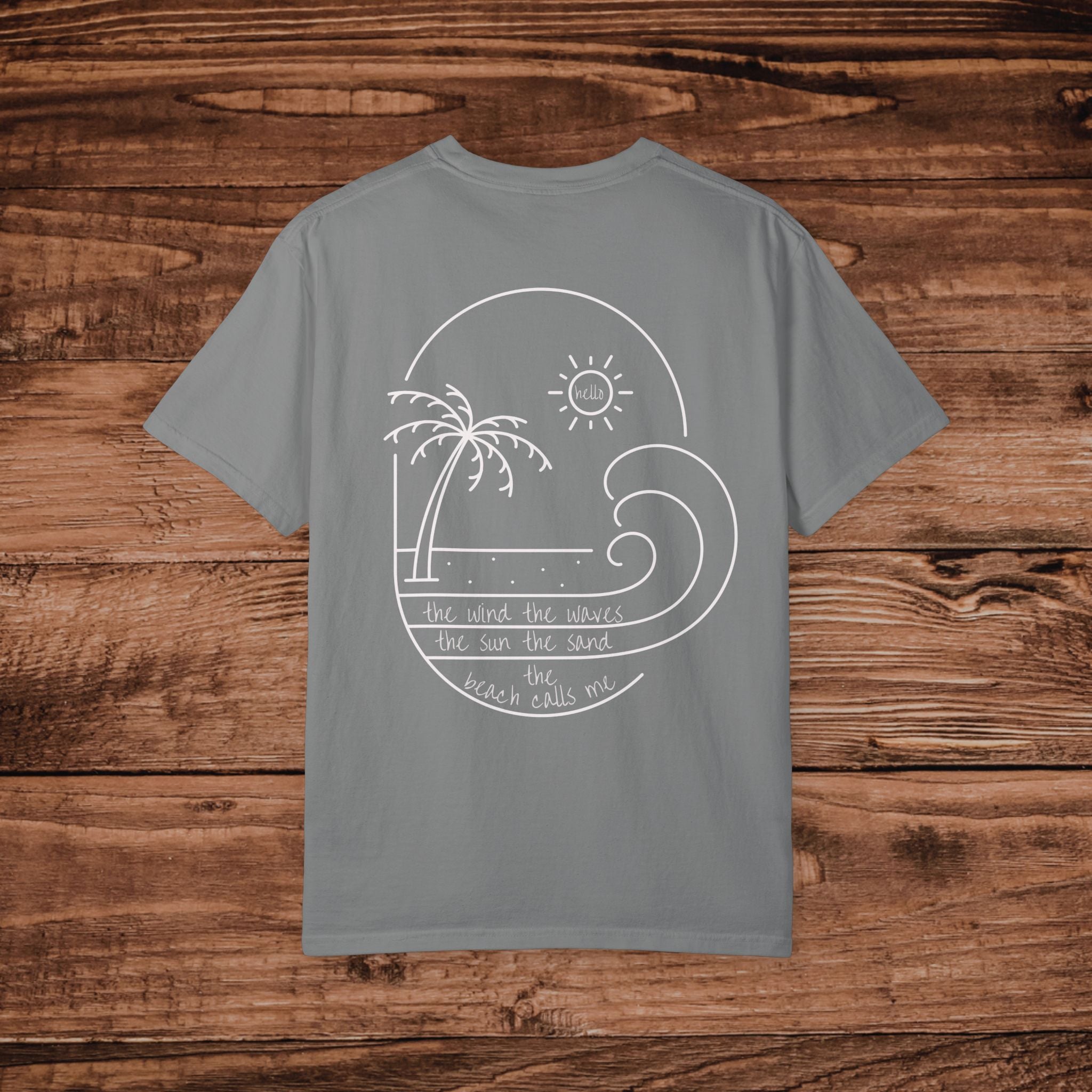 Summer Graphic Tee, The Wind The Waves The Sun The Sand T-Shirt, Minimal Aesthetic line art Beach Shirt, Oversized Coastal Beachwear