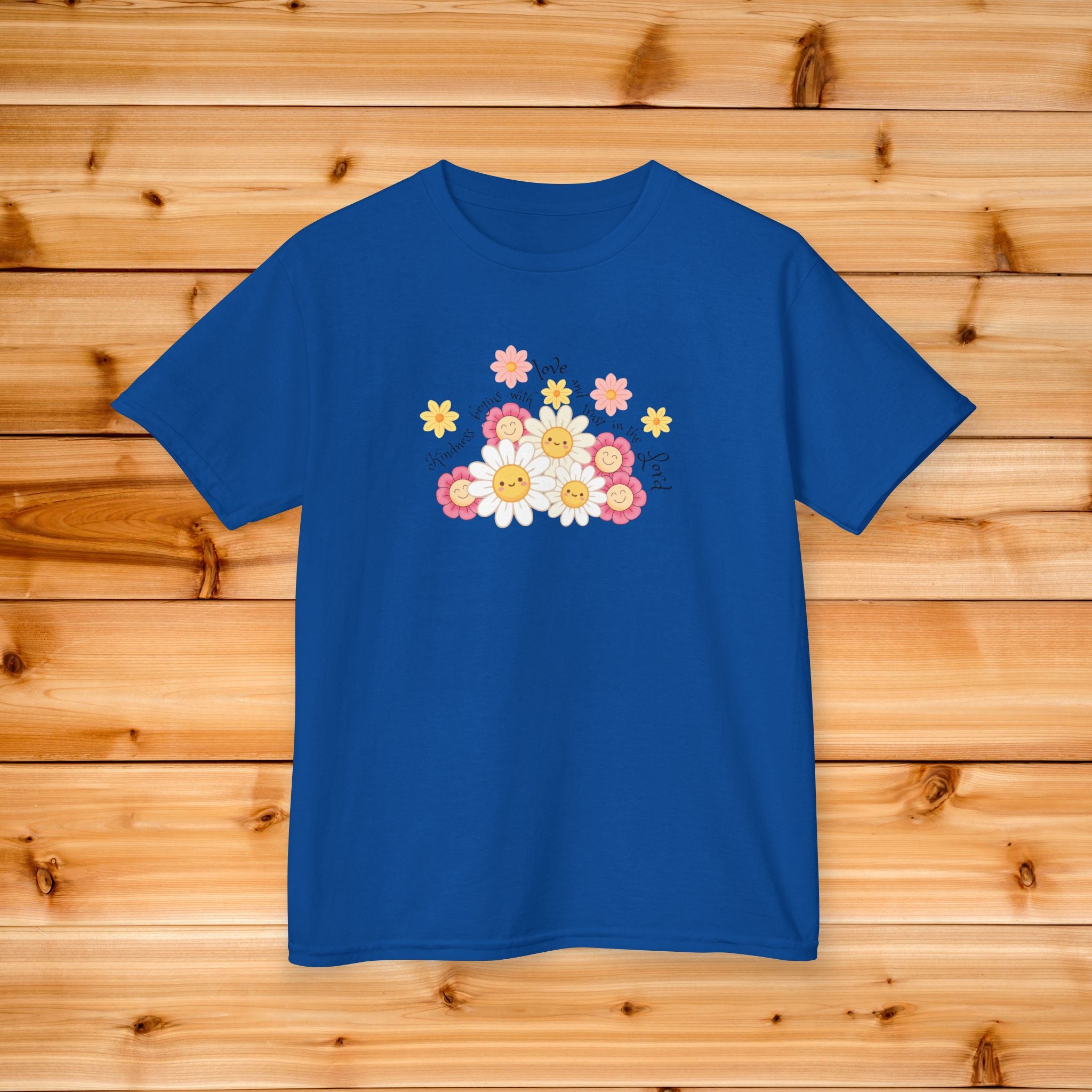 Daisy Kindness Kids Tee | Pastel Floral Shirt