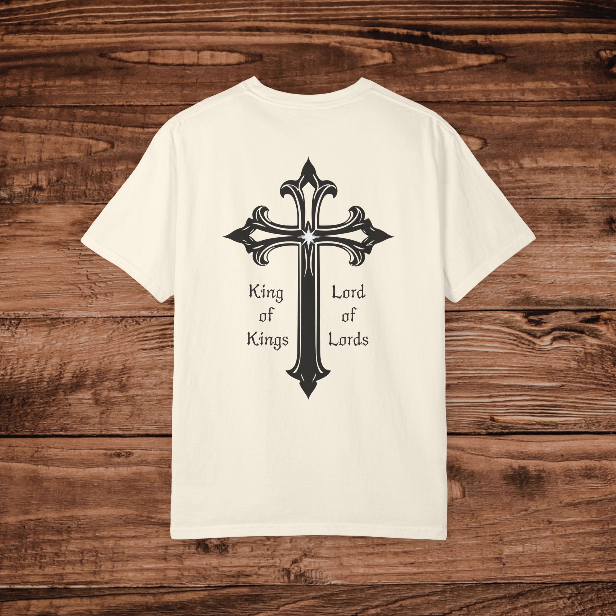 Ornate Lord of Lords Christian Gothic T-shirt Dual Graphic