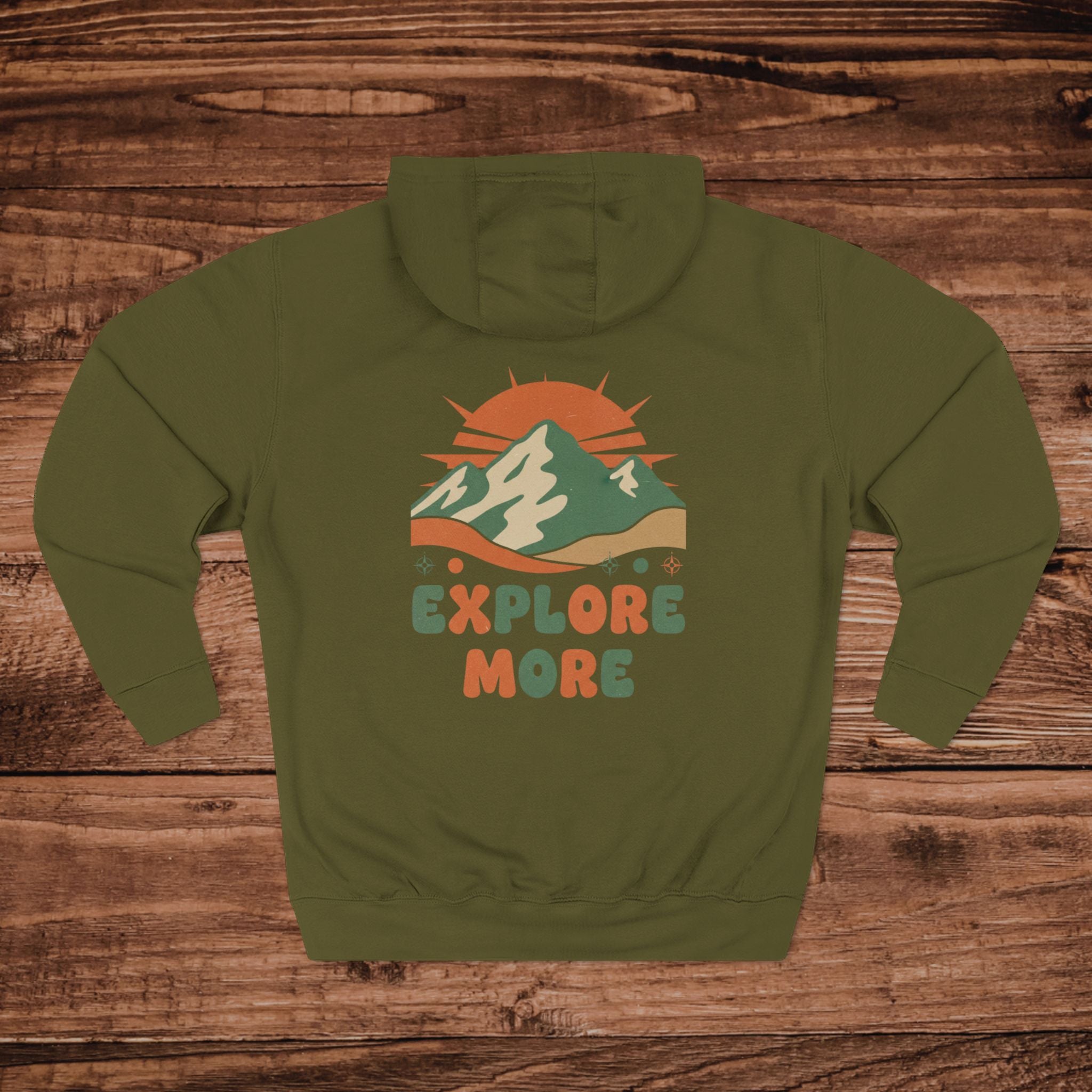 Explore More mountain design Hoodie | outdoor adventure slogan