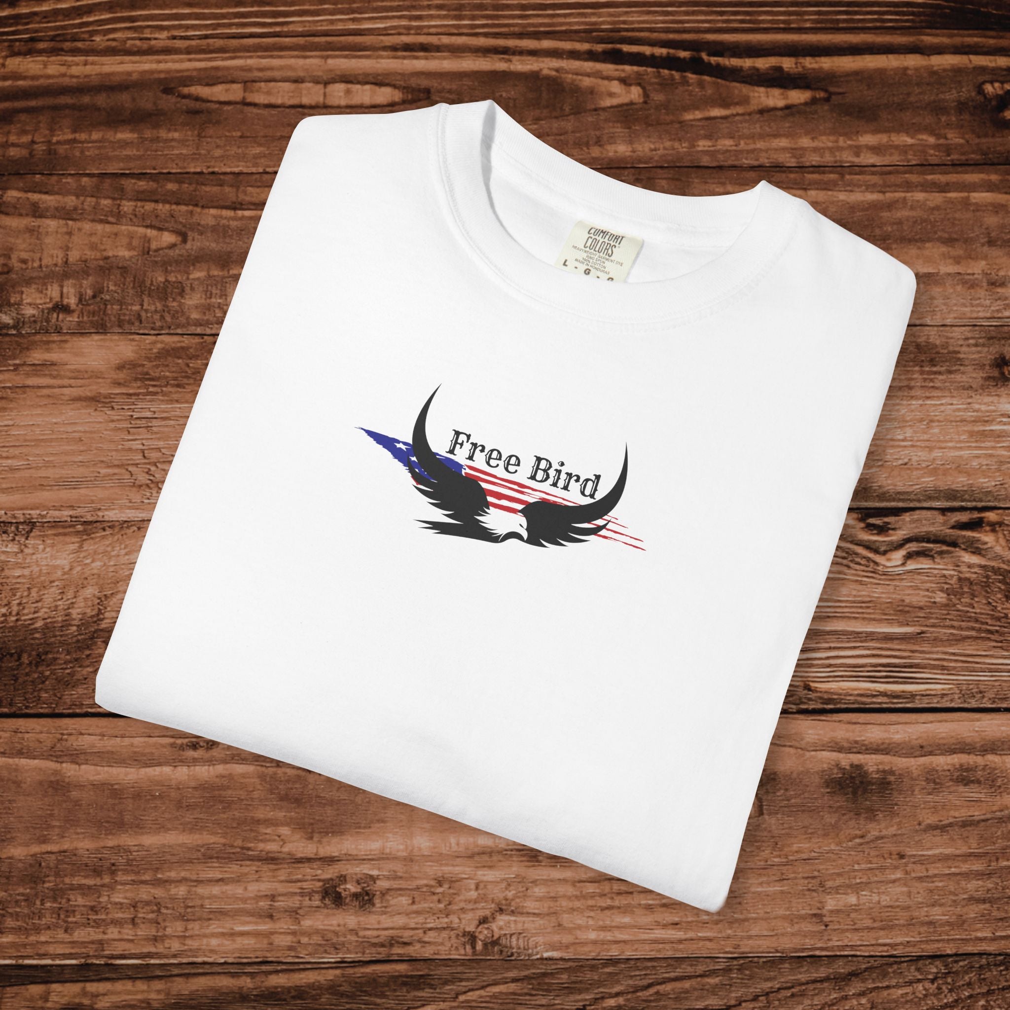 Free Bird T-Shirt, Vintage american flag Eagle Graphic Tee Boho Eagle Top