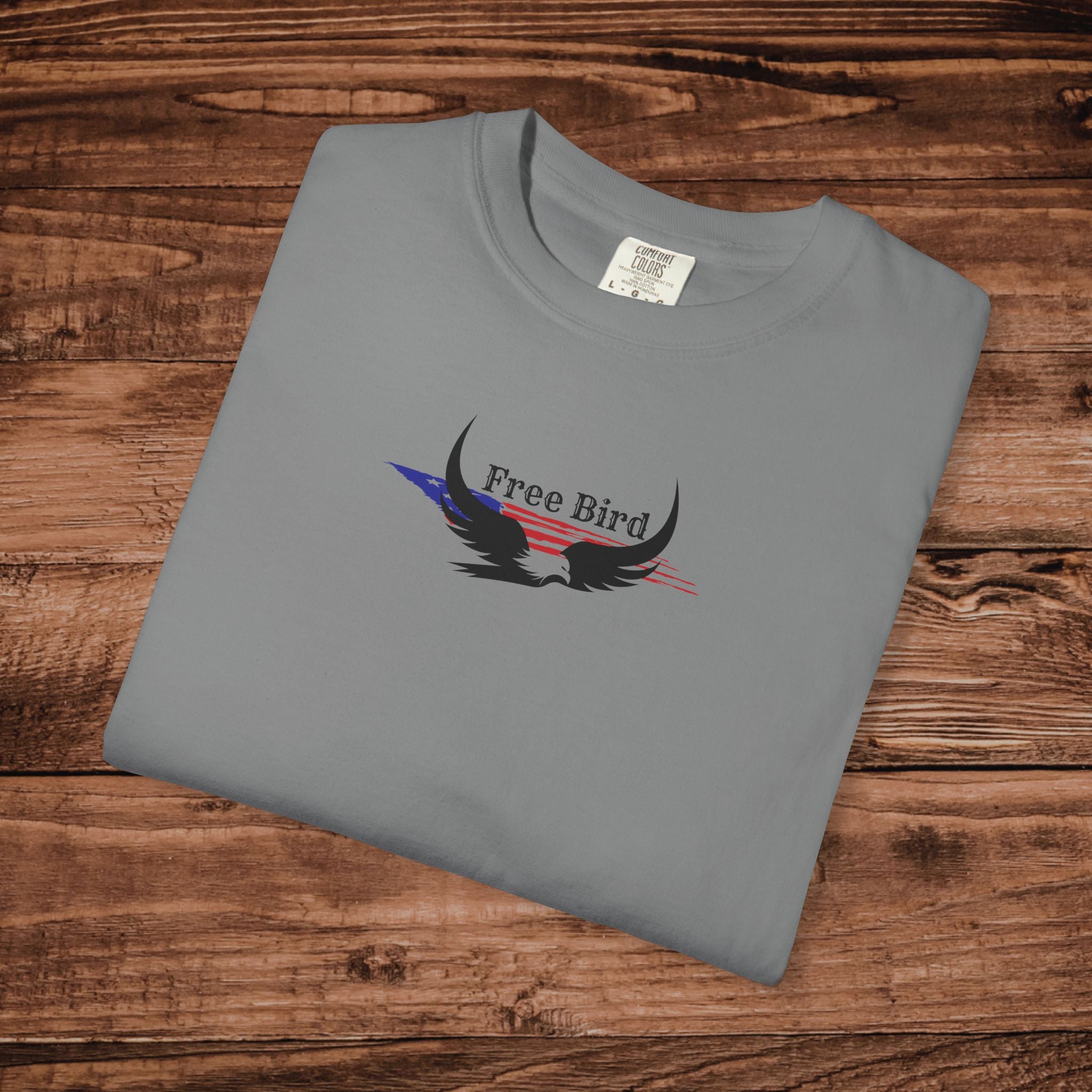 Free Bird T-Shirt, Vintage american flag Eagle Graphic Tee Boho Eagle Top