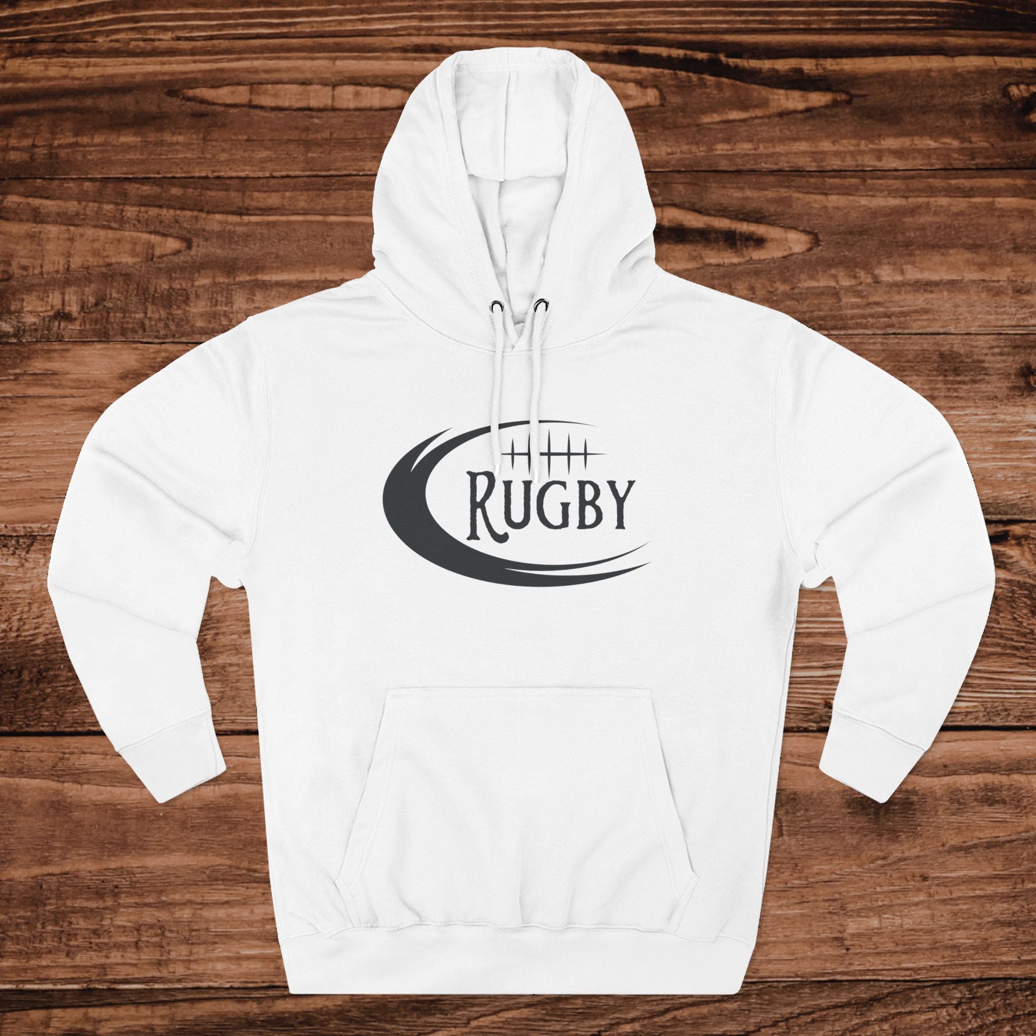 Rugby Graphic Hoodie, Vintage Style Rugby Pullover, Retro Rugby Sweatshirt, Minimalist Rugby Fan Hoodie, Rugger Gift