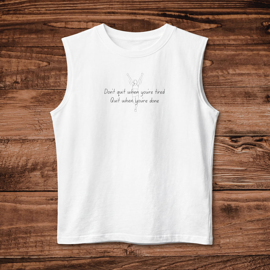 Dont Quit Womens Running muscle tank top, Line Art Minimal script tank top, sleeveless womens tshirt, Womens Running Tank