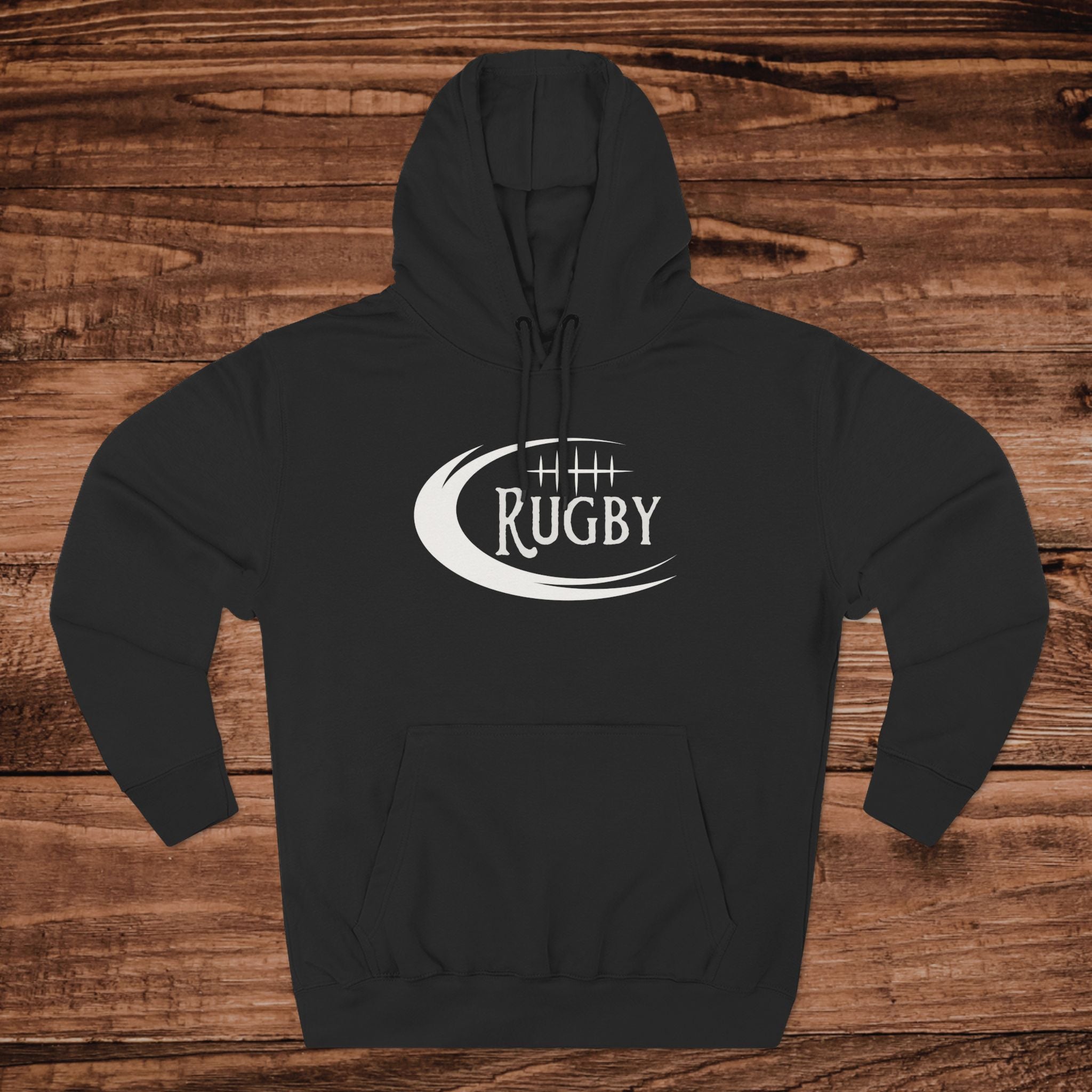 Rugby Graphic Hoodie, Vintage Style Rugby Pullover, Retro Rugby Sweatshirt, Minimalist Rugby Fan Hoodie, Rugger Gift