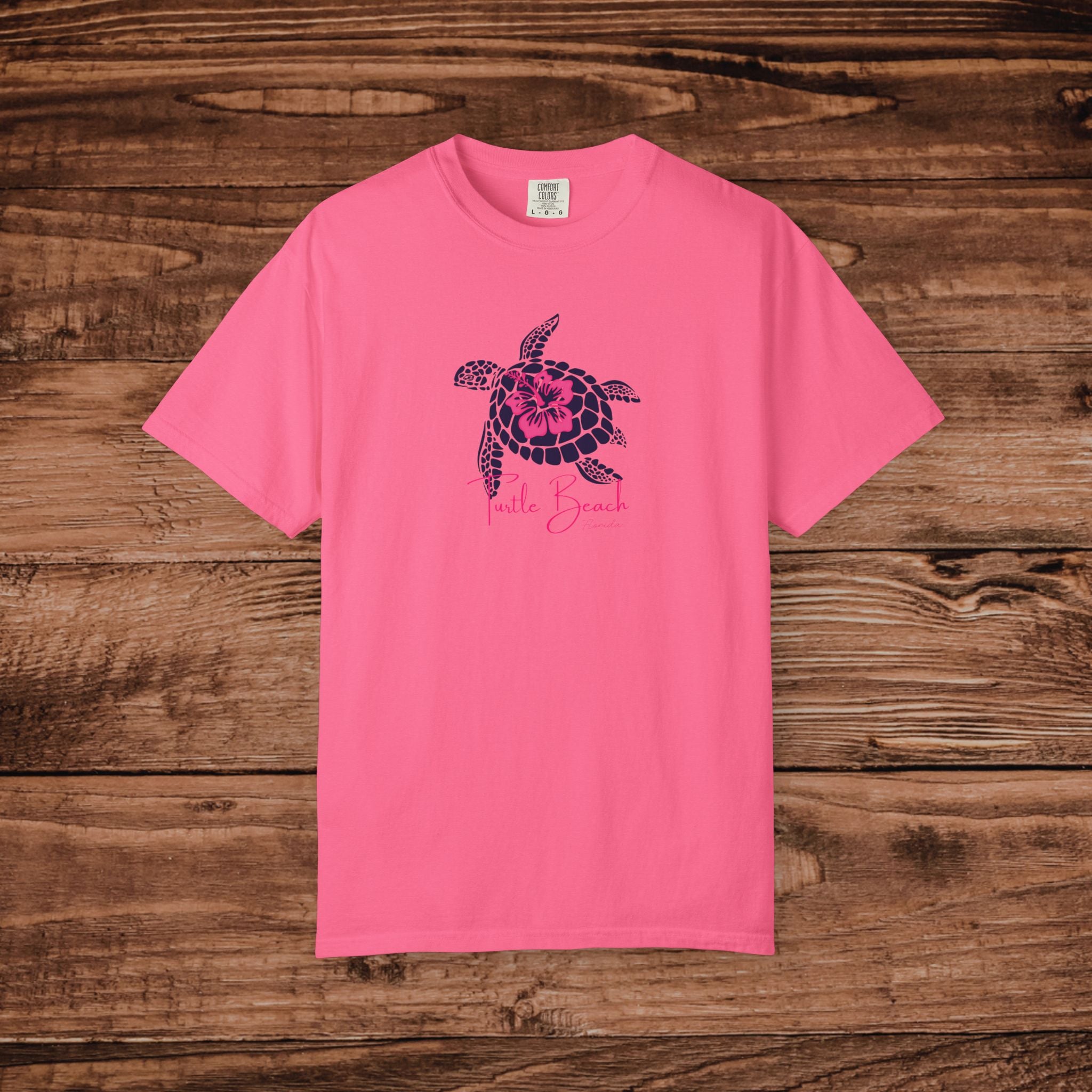 Turtle Beach Florida Shirt, Vintage Sea Turtle Tee, Coastal Aesthetic Beach Top, Florida Vacation Souvenir, Comfort Colors Unisex T-shirt