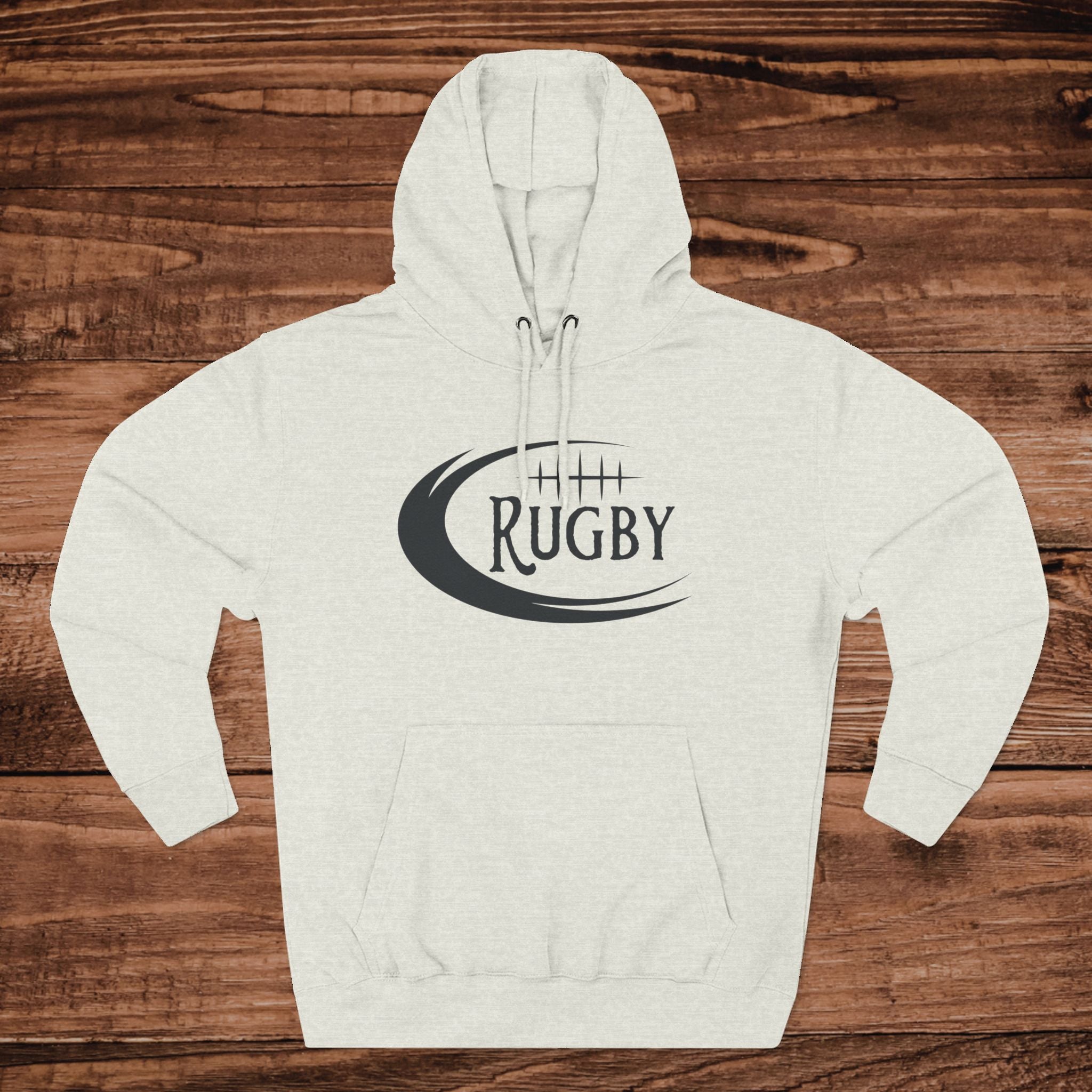 Rugby Graphic Hoodie, Vintage Style Rugby Pullover, Retro Rugby Sweatshirt, Minimalist Rugby Fan Hoodie, Rugger Gift