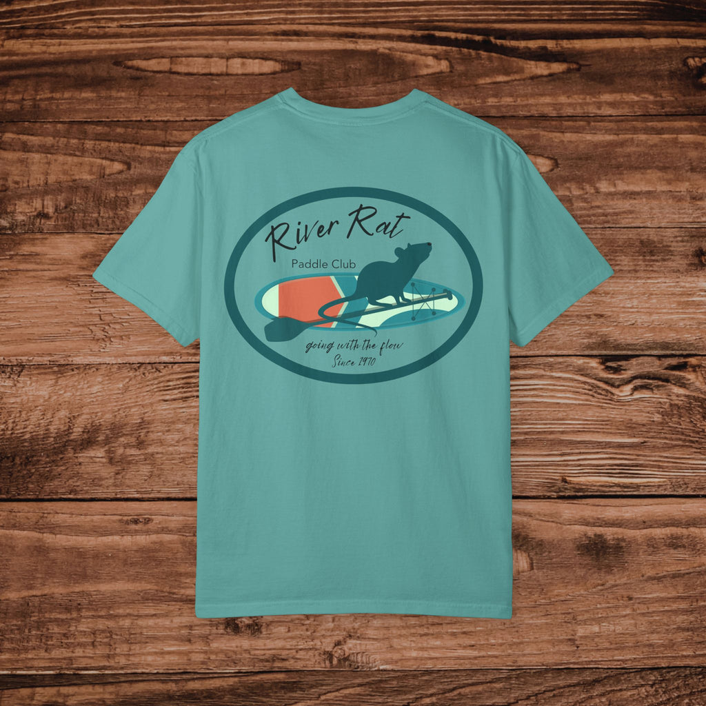 River Rat Paddle Club T-Shirt | Dual Graphics, Outdoor Kayak Paddle Board Apparel