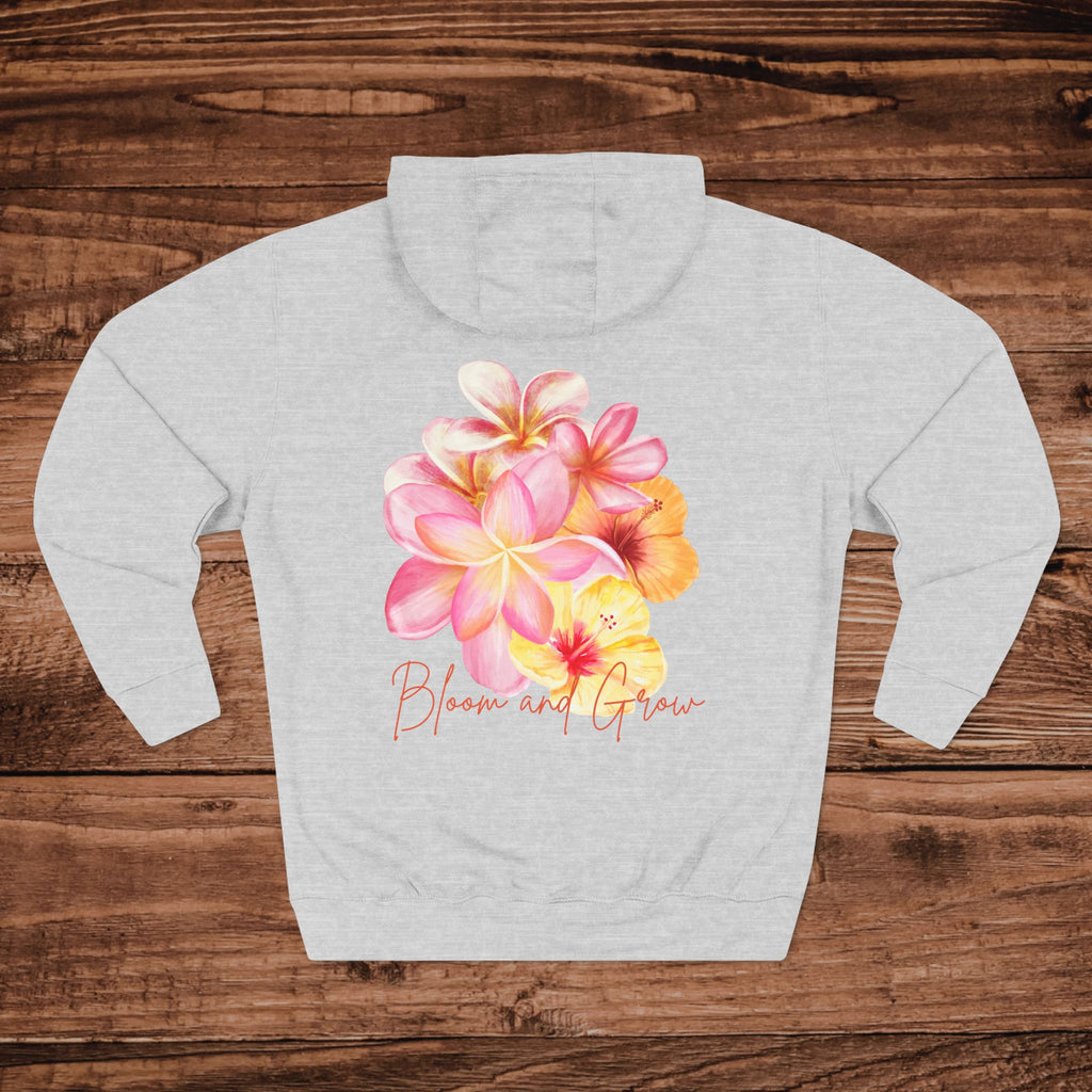 Relaxed Floral Hoodie Bloom and Grow Dual Graphics