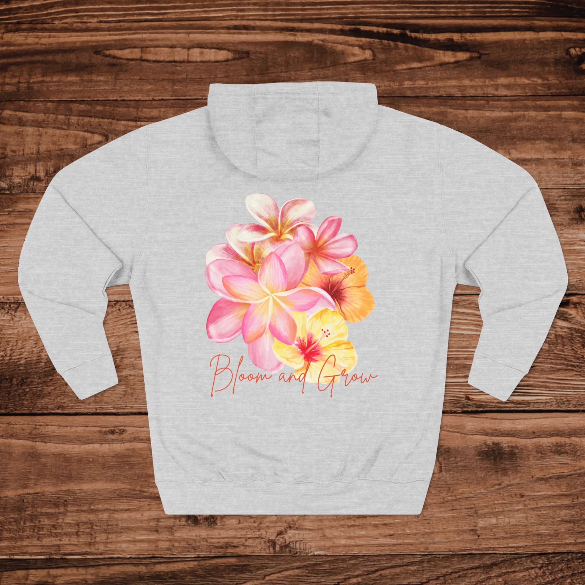 Relaxed Floral Hoodie Bloom and Grow Dual Graphics