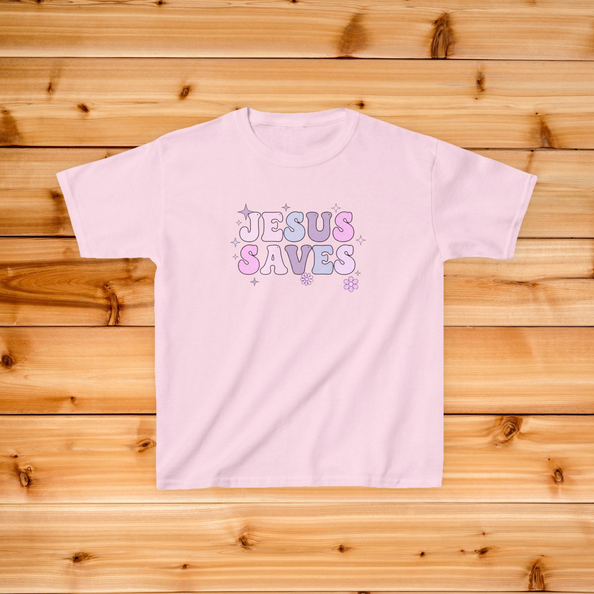 Jesus Saves Kids Tee  Christian Faith Shirt Religious Children Tee
