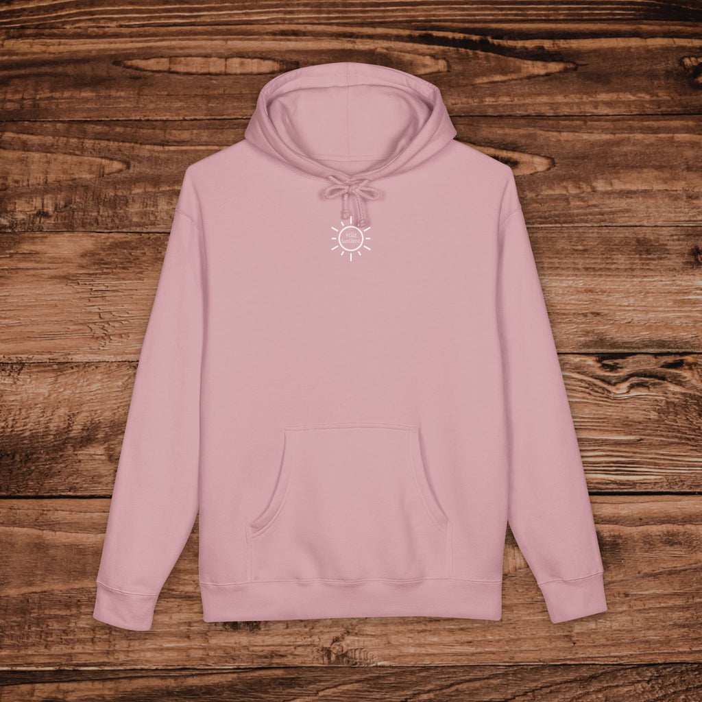 Embroidered Hello Sunshine Hoodie, Aesthetic Sun Sweatshirt, Premium Pullover, Minimalist Sunshine Gift, Oversized Unisex Hoodie