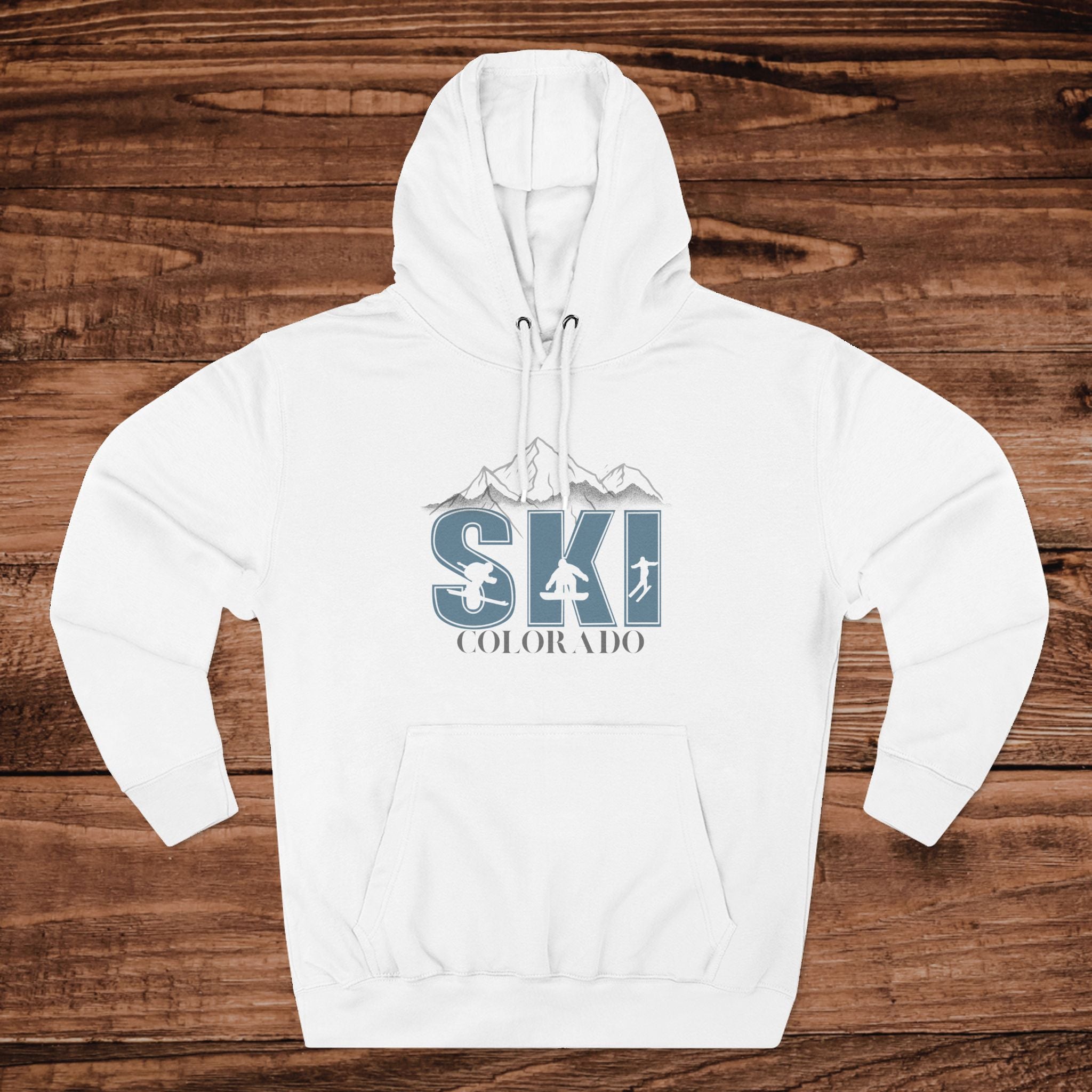 Ski Colorado Hoodie Retro Mountain Graphic Sweatshirt, Apres Ski Wear, Winter Vacation Gift for Skier, Colorado Souvenir Unisex Hoodie