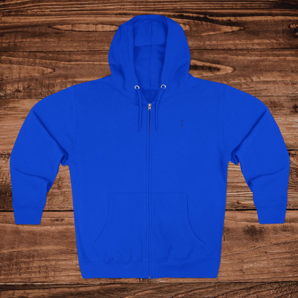 Christian Faith Cross Zip Up Hoodie | Scripture Apparel | Gift for Her