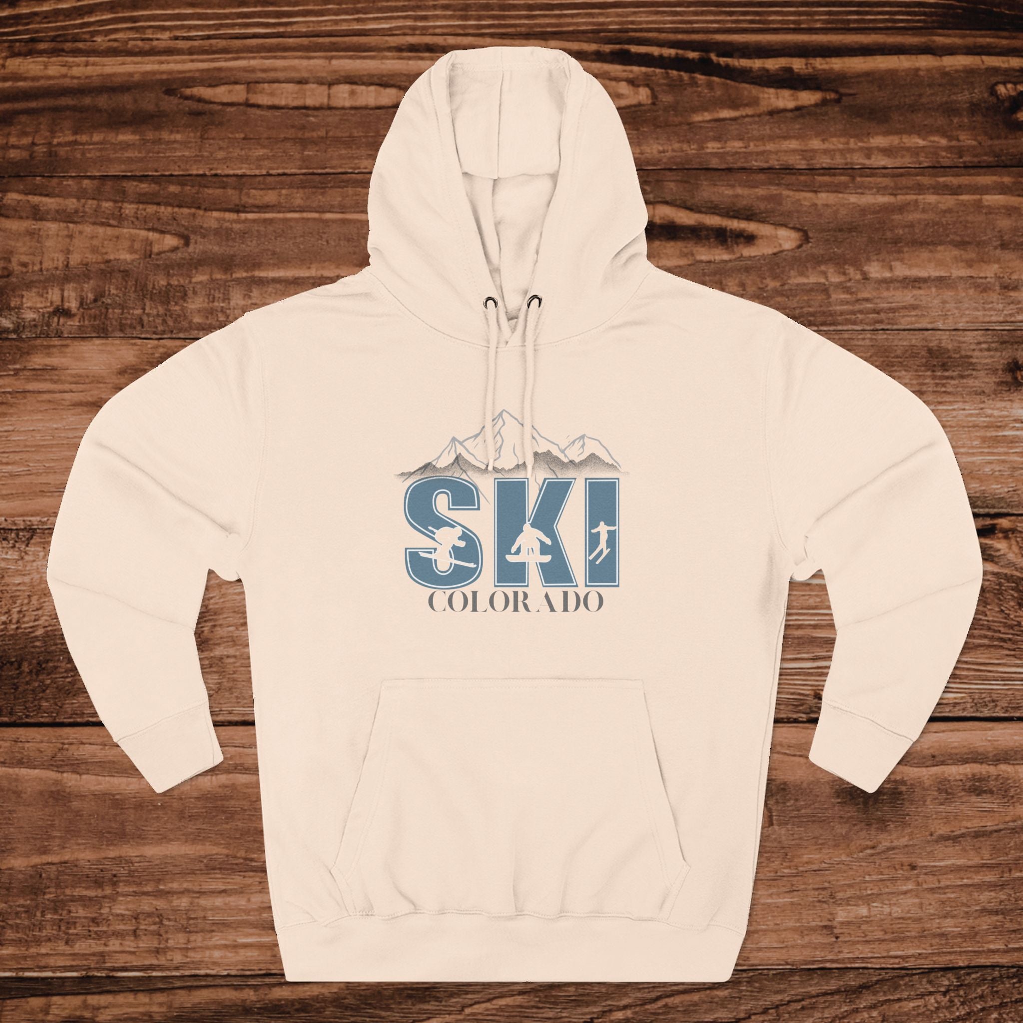 Ski Colorado Hoodie Retro Mountain Graphic Sweatshirt, Apres Ski Wear, Winter Vacation Gift for Skier, Colorado Souvenir Unisex Hoodie