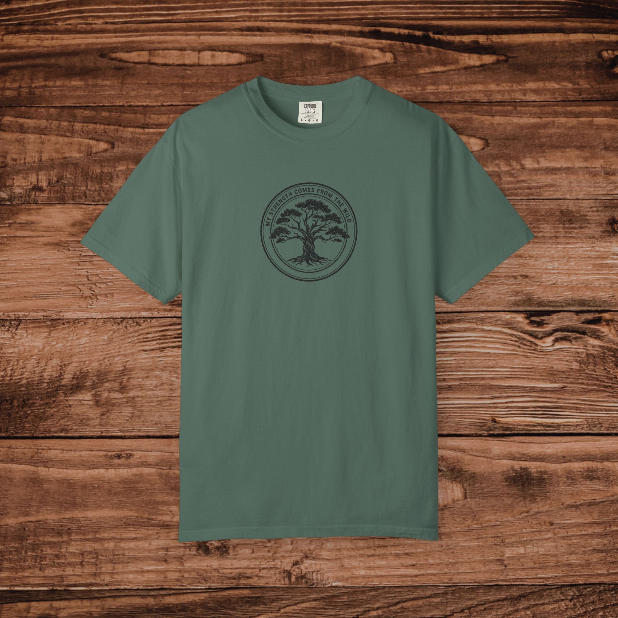 Oak Tree Logo T-shirt | Minimal Circle Nature Design