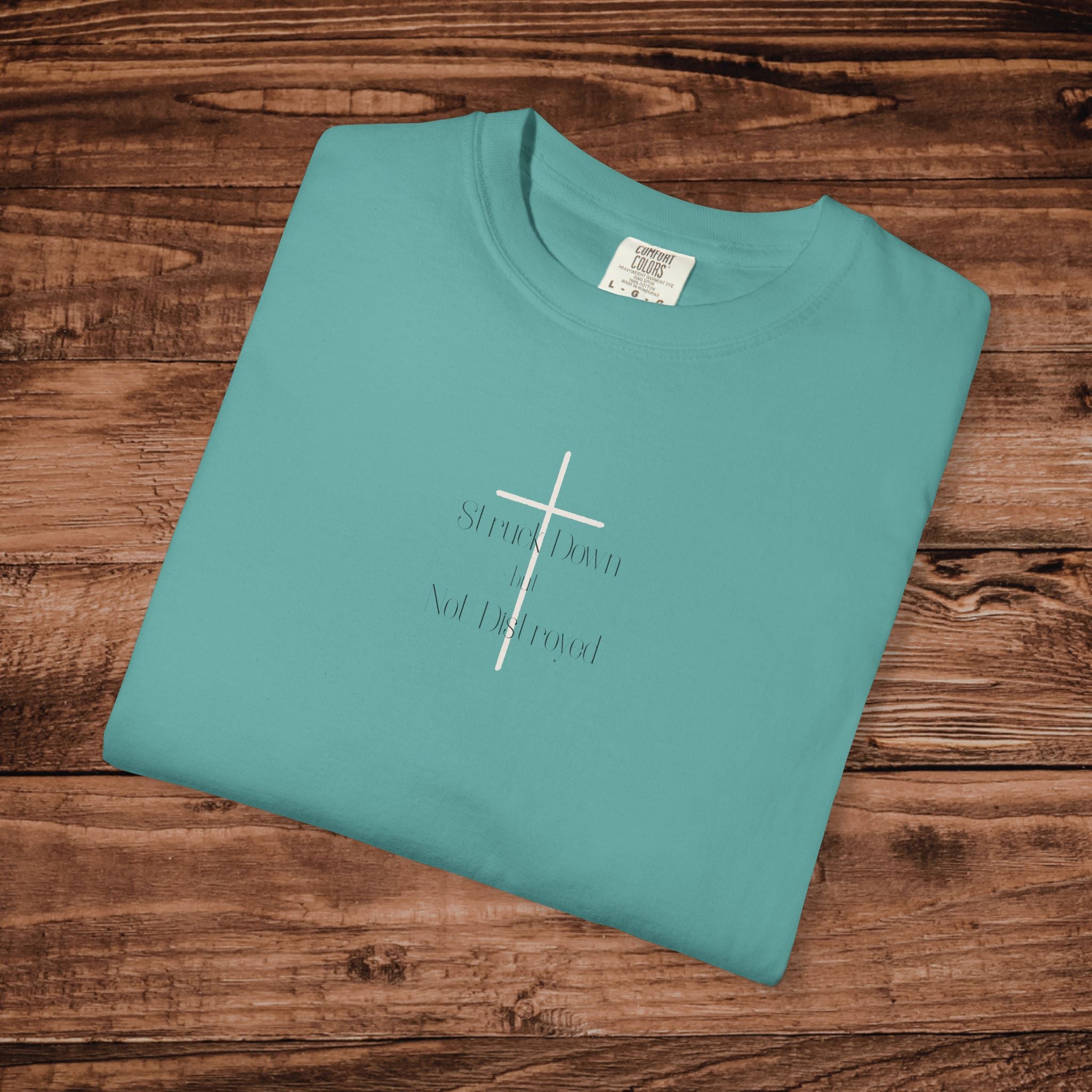 Adult T-shirt | Struck down but not destroyed Cross