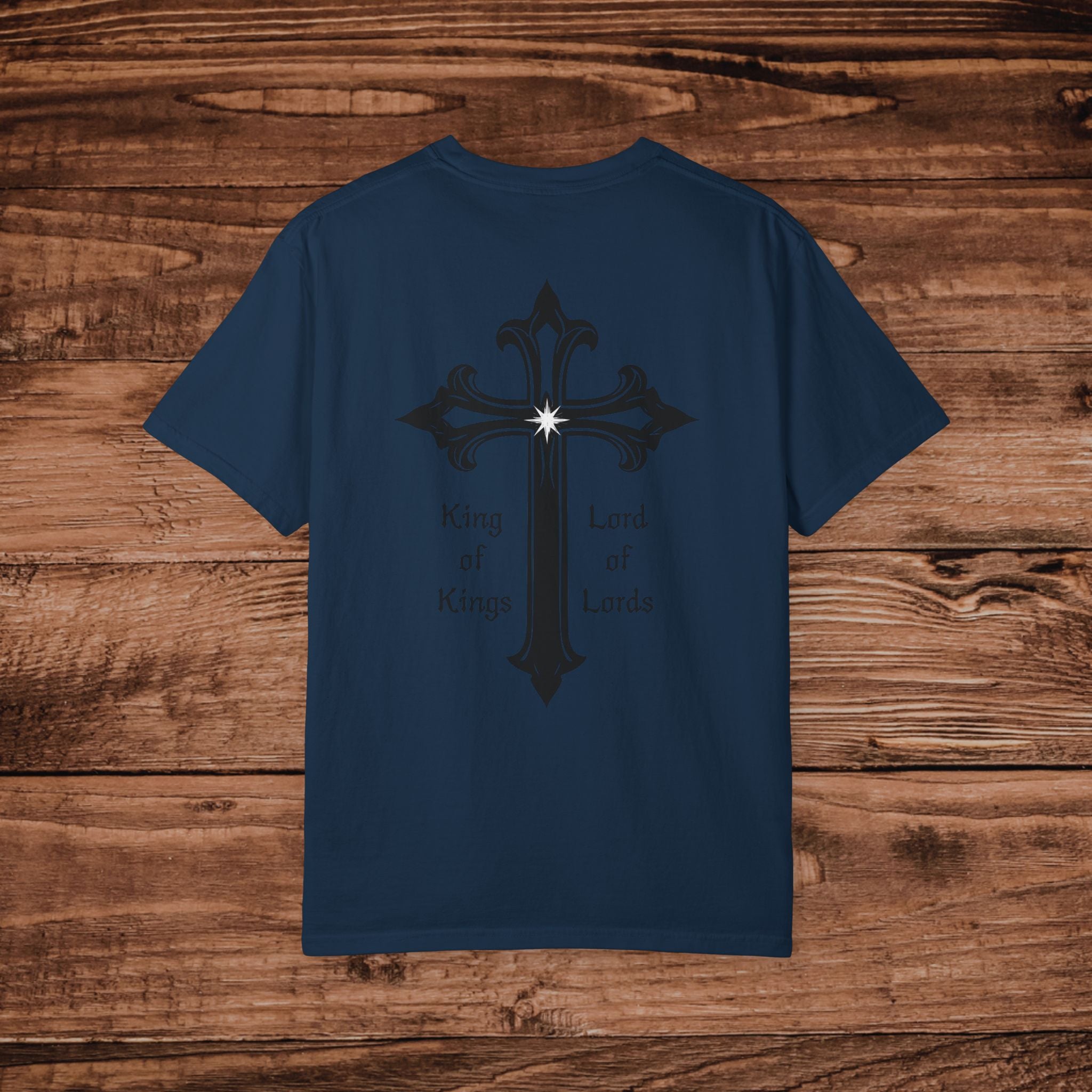Ornate Lord of Lords Christian Gothic T-shirt Dual Graphic
