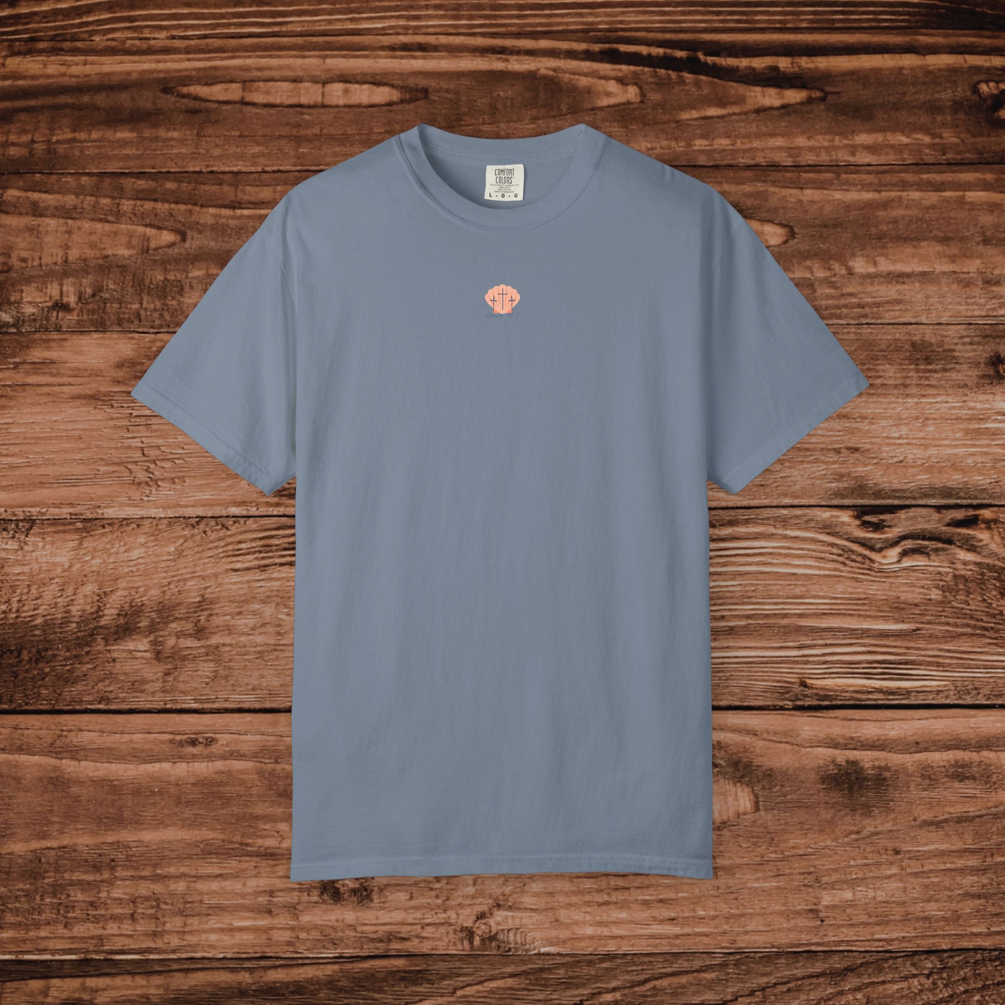 Oceans Will Roar Psalm 43 Scripture Tee, Dual Graphic, Christian Aesthetic T-shirt, Minimalist Worship Gift, Faith Based tshirt