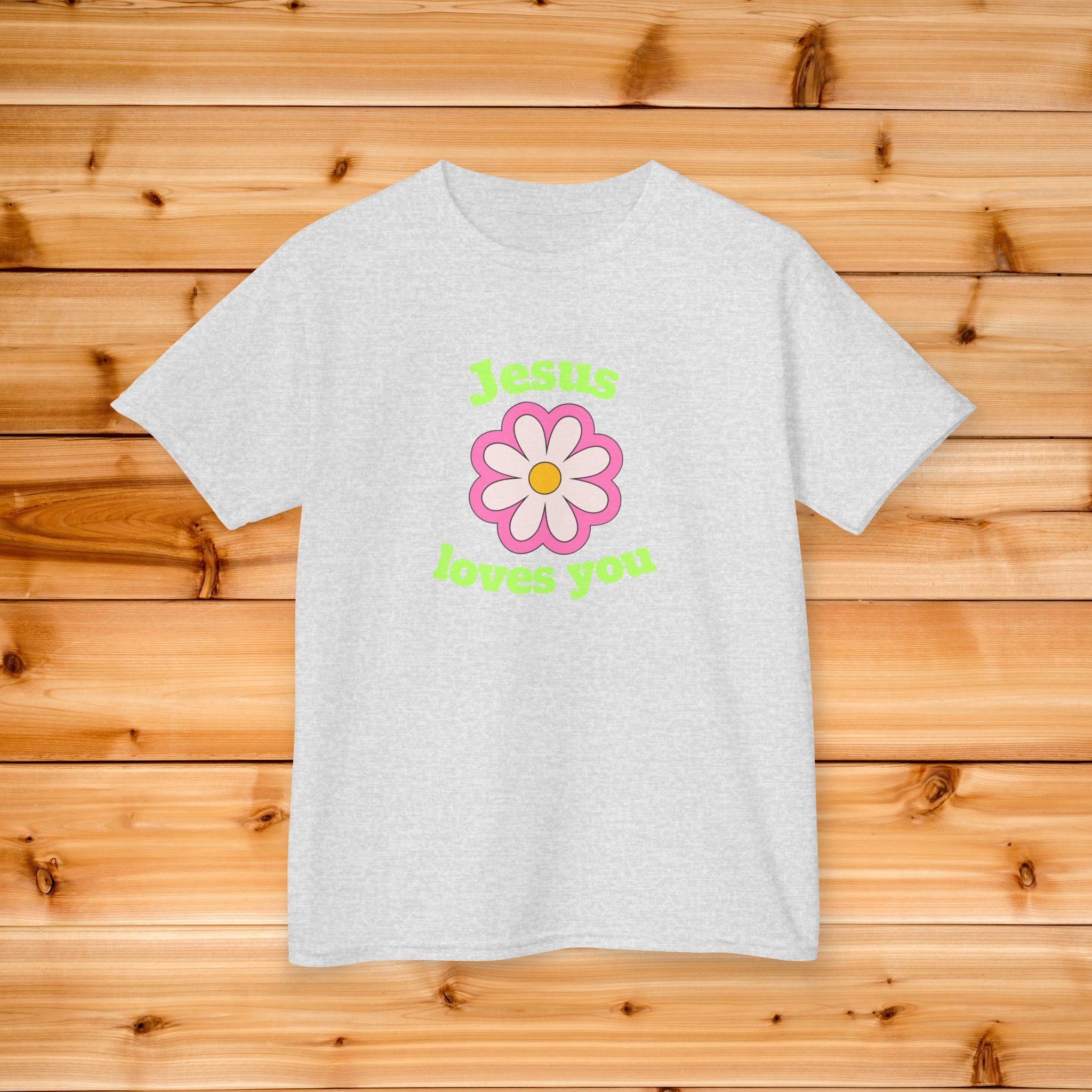 Jesus Loves You flower kids t-shirt | Christian children tee, pastel floral