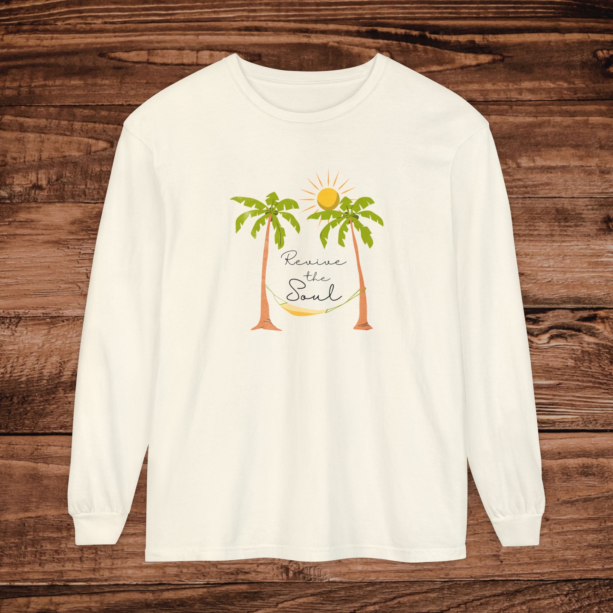 Revive the Soul Beach Hammock Long Sleeve T-Shirt