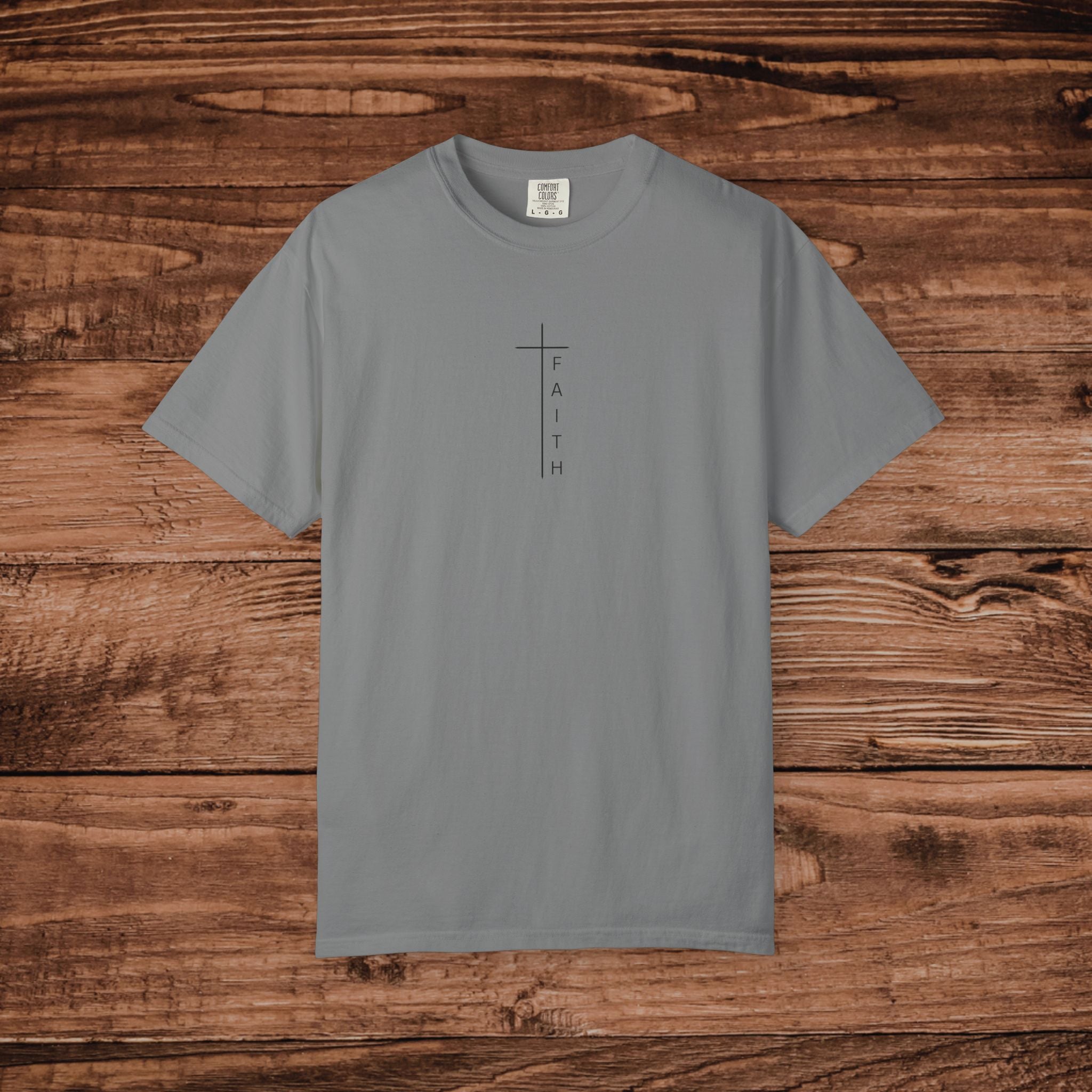 Minimal Cross Faith Design T-Shirt | Christian Scripture Tee