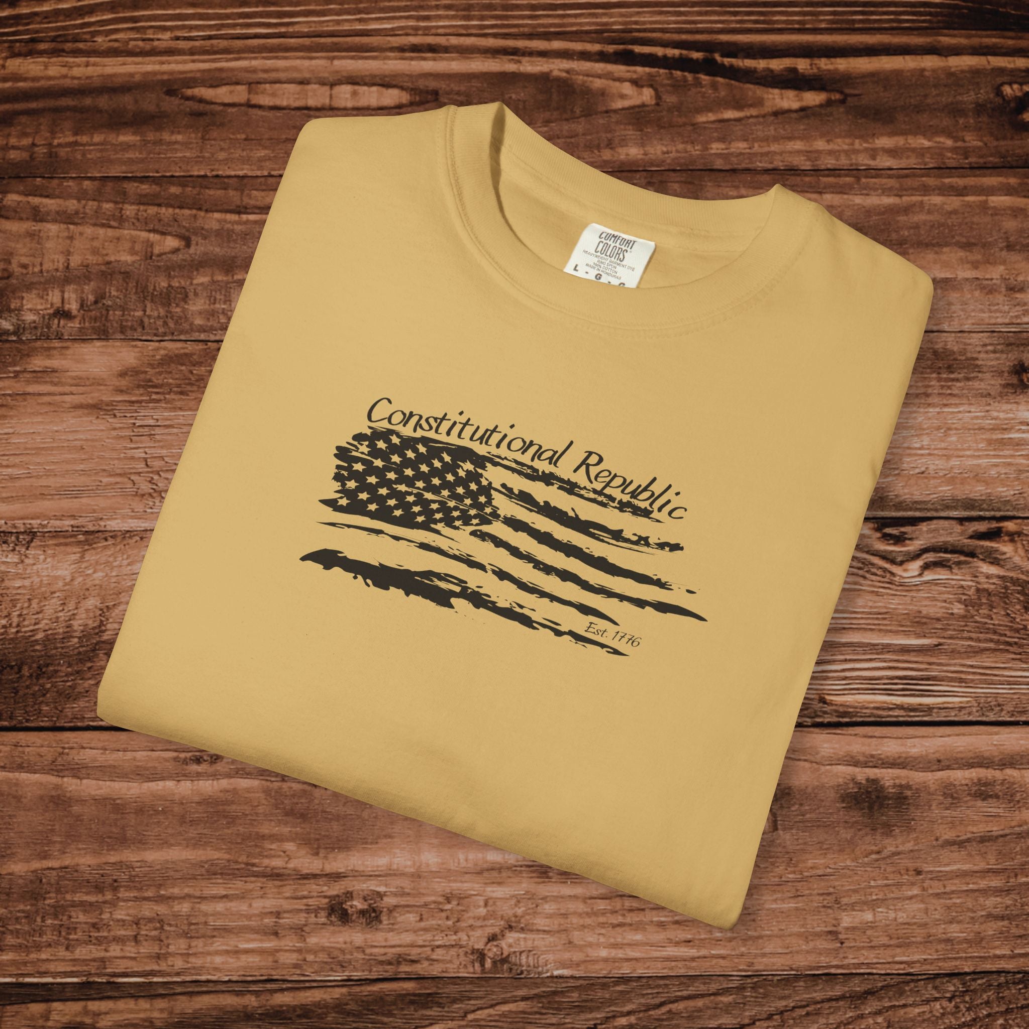 Constitutional Republic T-shirt, America 1776 Tshirt, Distressed Flag Aesthetic Tee, Patriotic Graphic Tee, Conservative Gift, USA Heritage