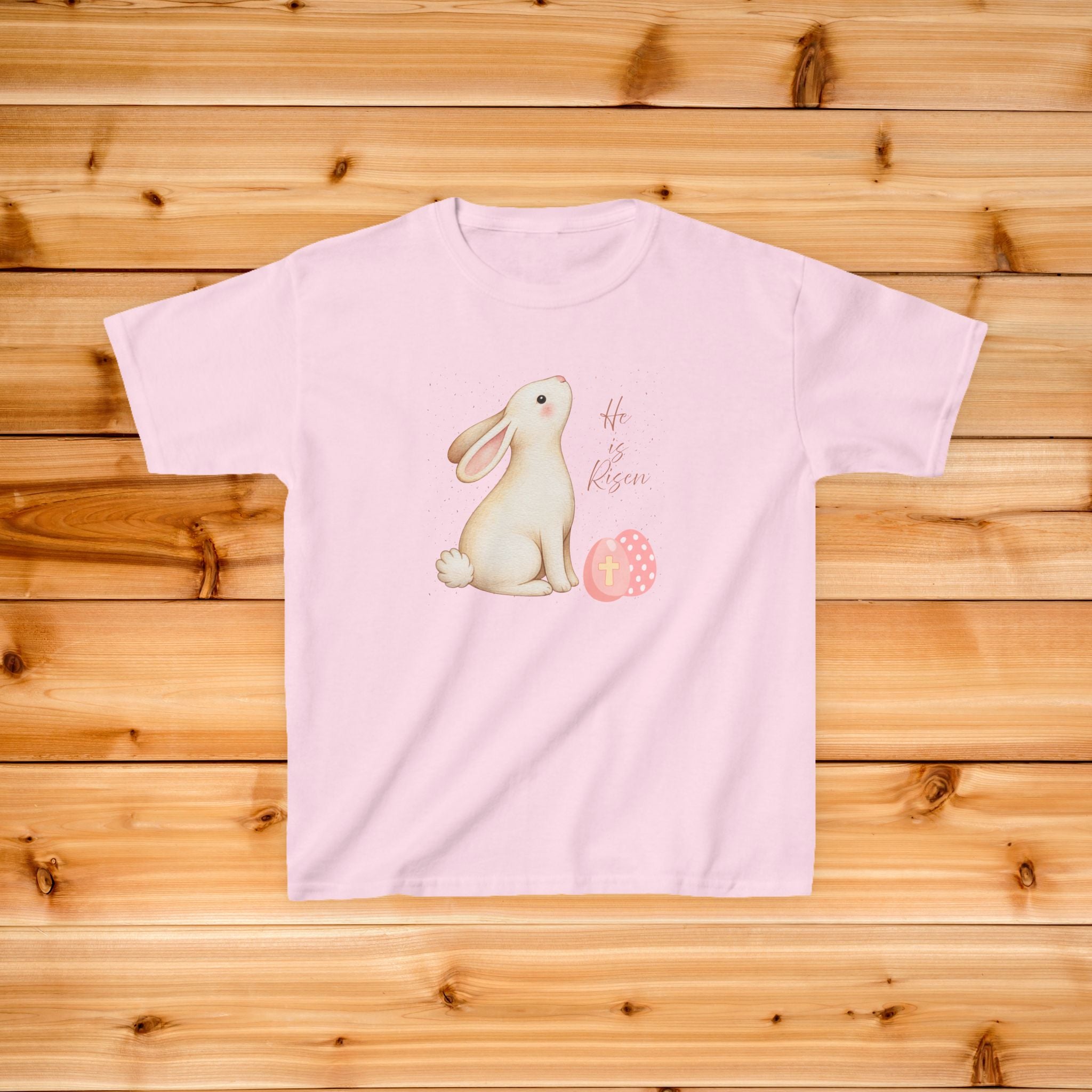 Easter Bunny with Polka Dot Egg Kids Tee