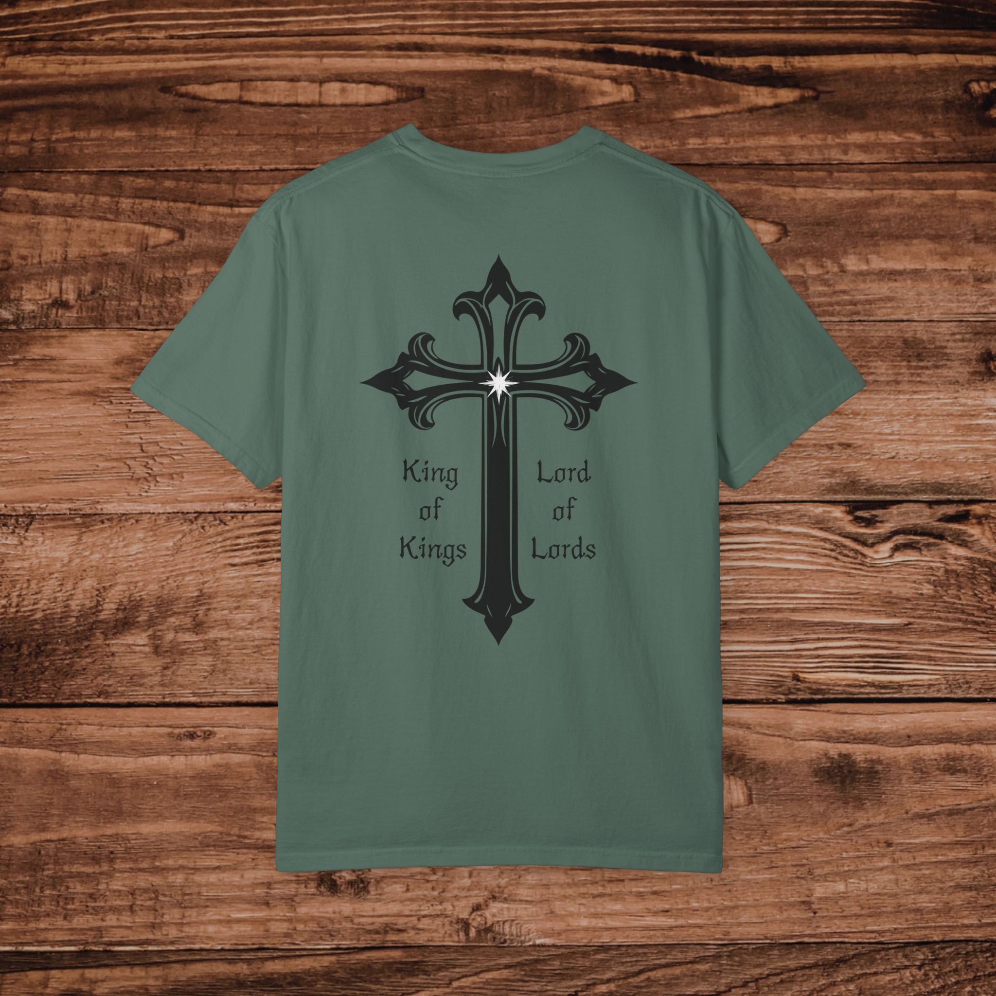 Ornate Lord of Lords Christian Gothic T-shirt Dual Graphic