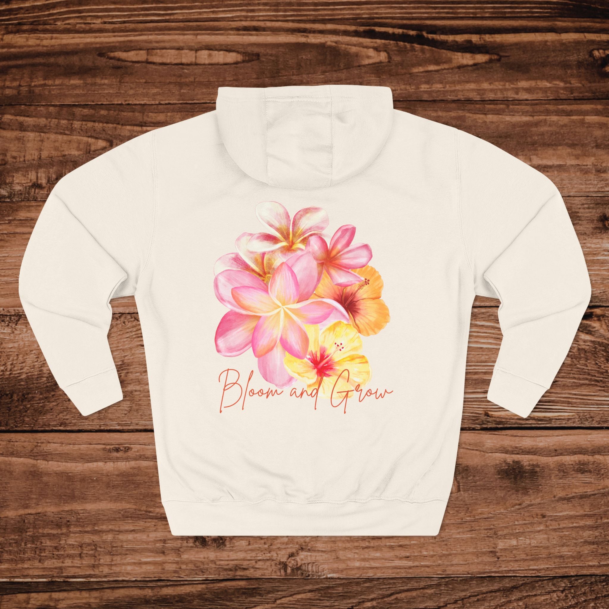 Relaxed Floral Hoodie Bloom and Grow Dual Graphics