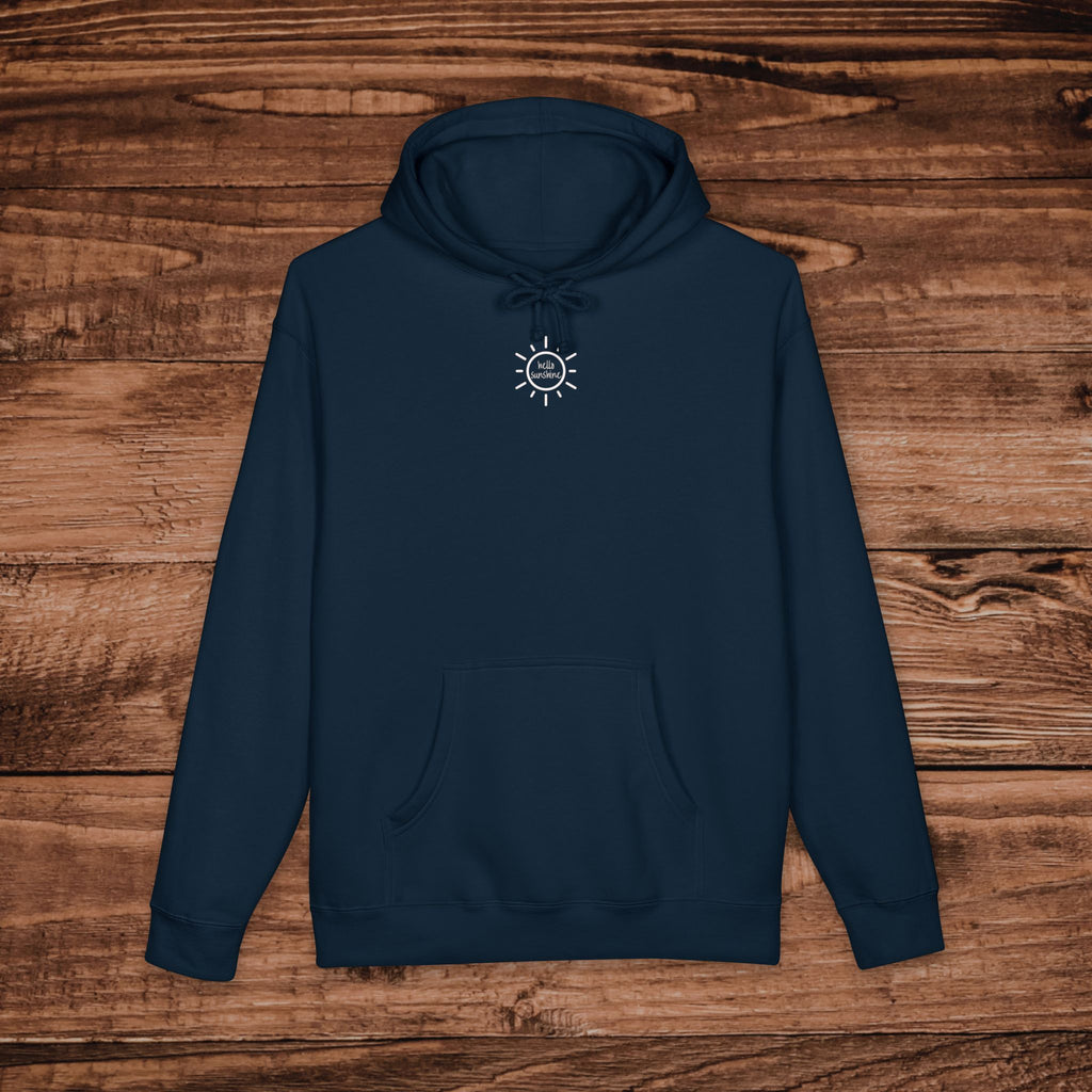 Embroidered Hello Sunshine Hoodie, Aesthetic Sun Sweatshirt, Premium Pullover, Minimalist Sunshine Gift, Oversized Unisex Hoodie
