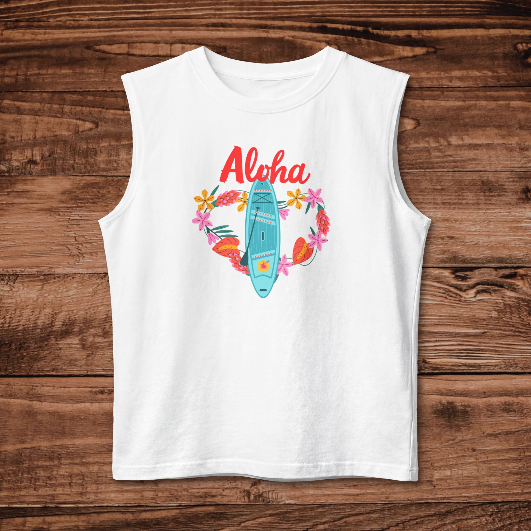 Aloha Surfboard tank top | Beach Hawaiian tee