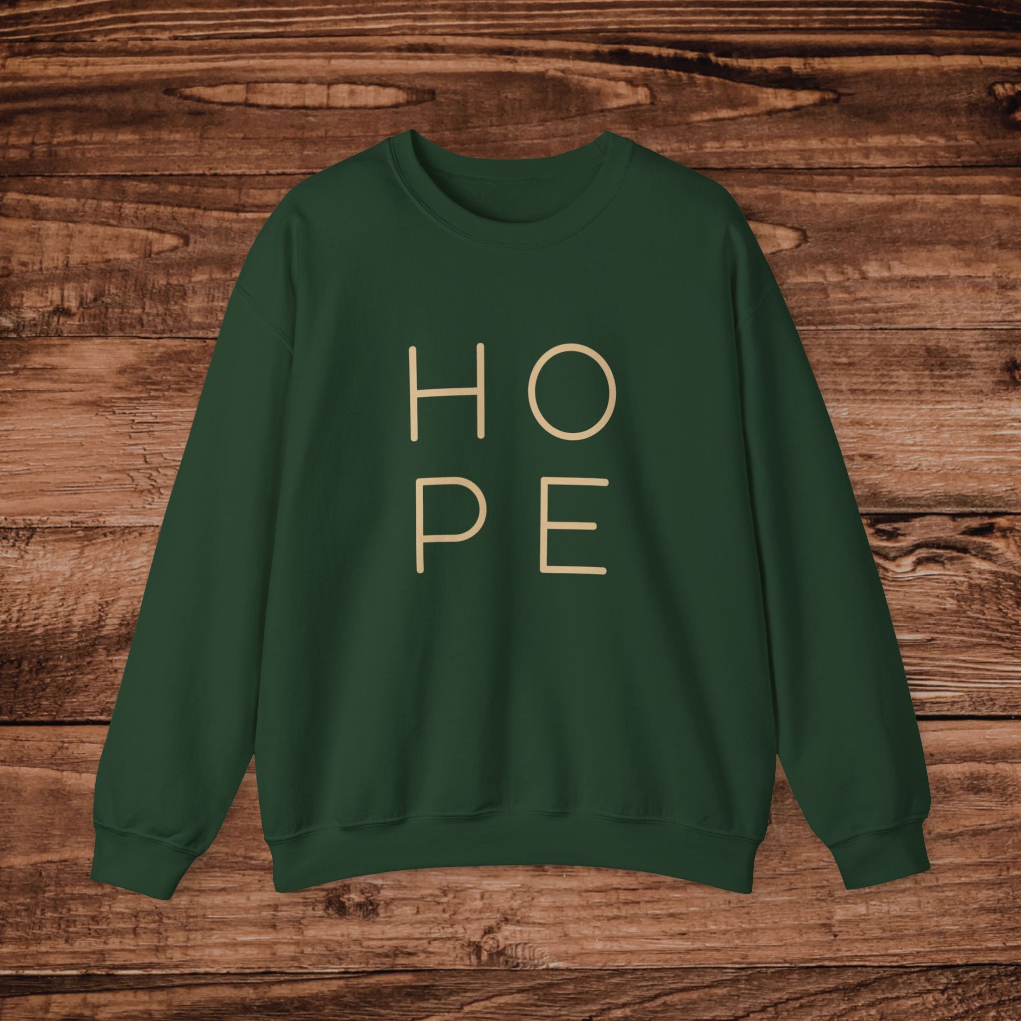 HOPE minimalist typography Sweatshirt | Inspirational text crewneck