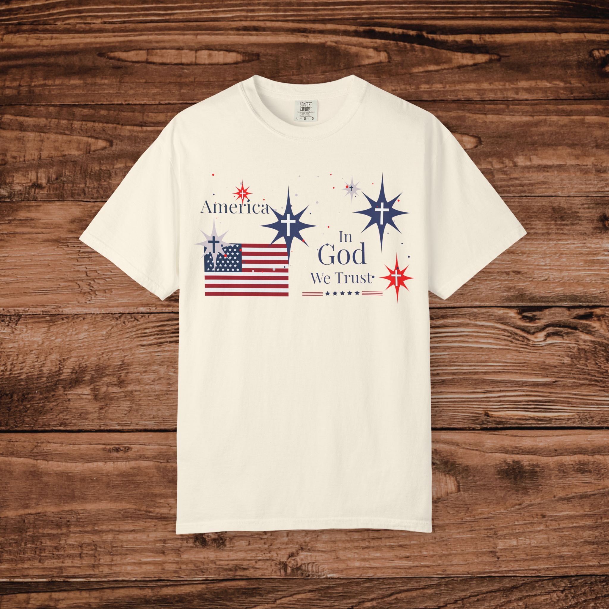 America In God We Trust T-shirt | American Flag Stars Patriotic Tee
