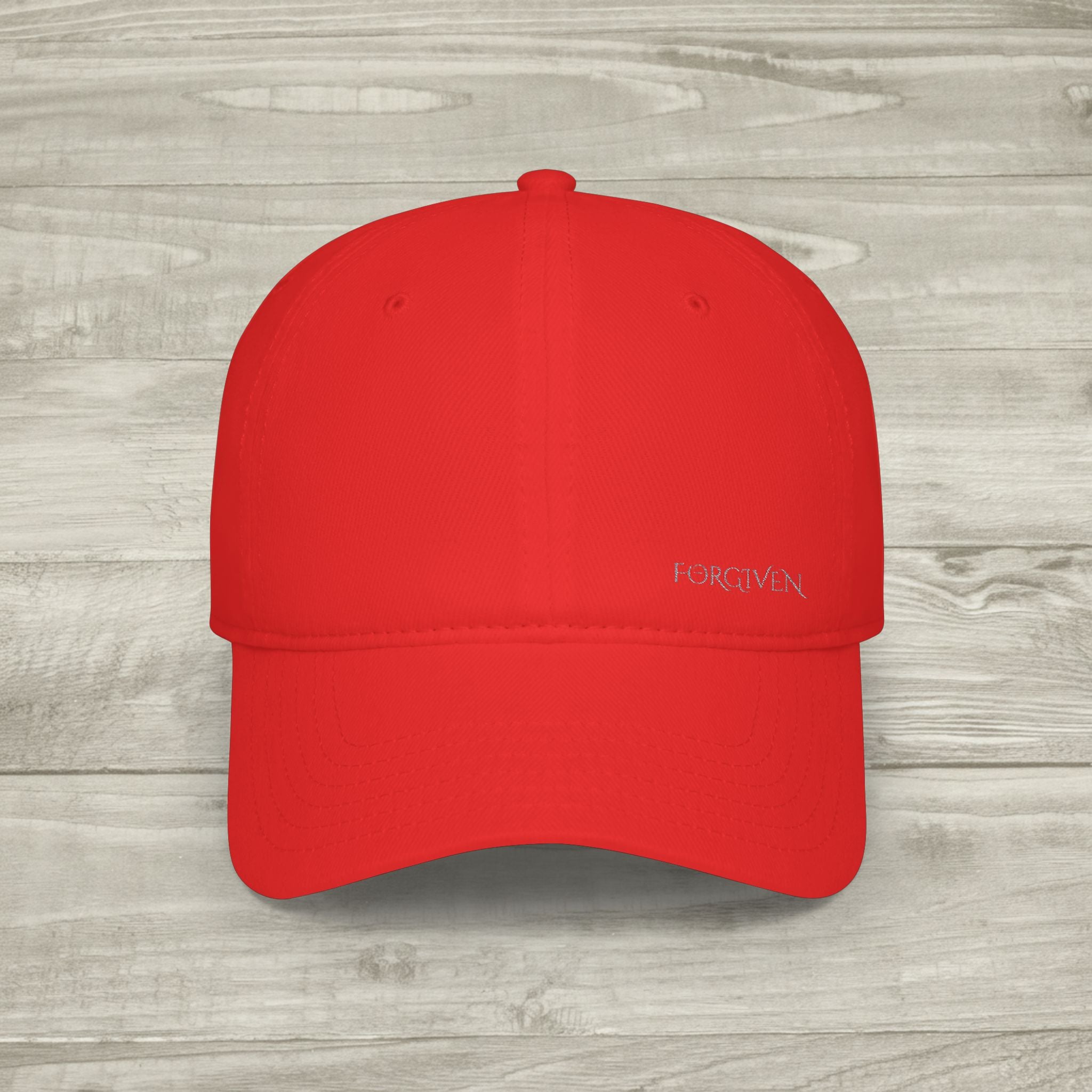 Embroidered Forgiven Hat, Christian Aesthetic Baseball Cap, Minimalist Faith Hat, Religious Streetwear Headwear, Embroidered Cross Cap