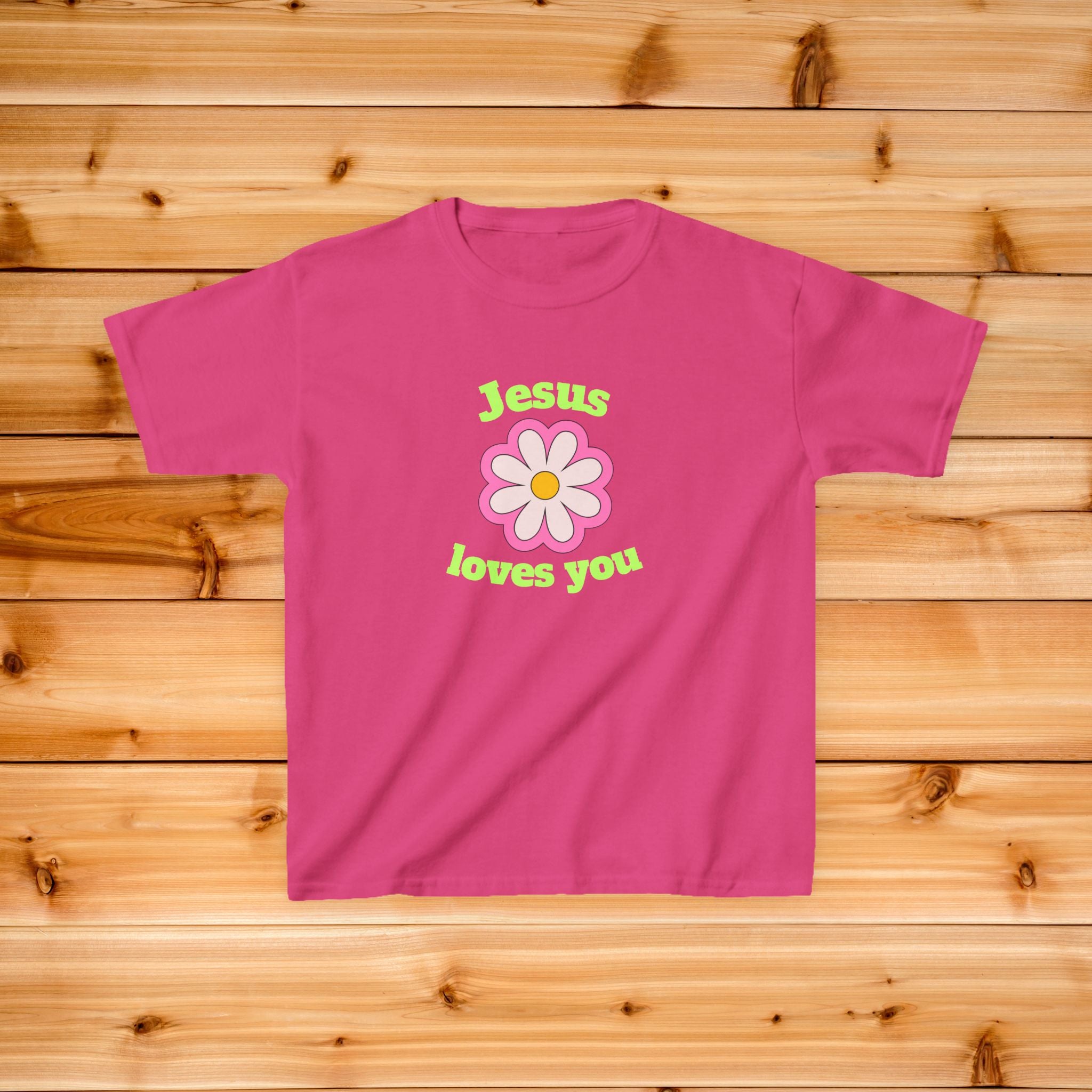 Jesus Loves You flower kids t-shirt | Christian children tee, pastel floral