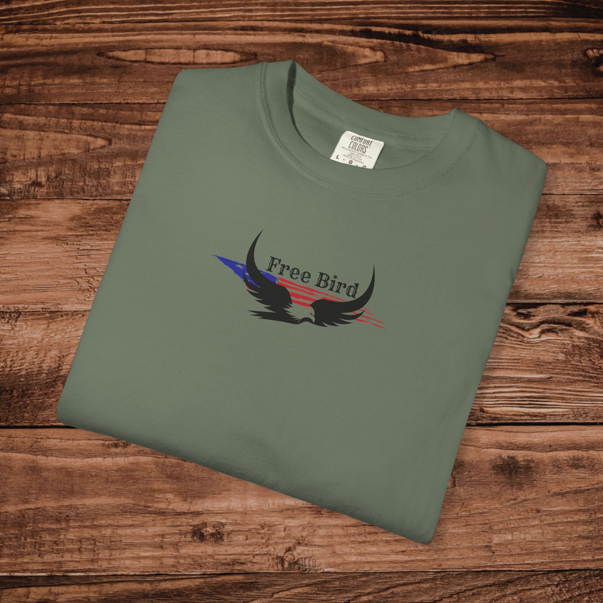Free Bird T-Shirt, Vintage american flag Eagle Graphic Tee Boho Eagle Top