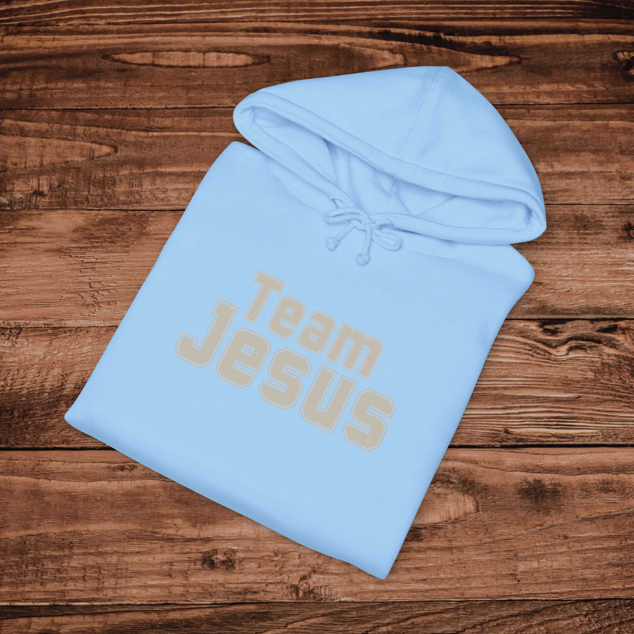 Embroidered Team Jesus Hoodie, Large Print Christian Sweatshirt, Premium Heavyweight Pullover, Aesthetic Gospel Hoodie