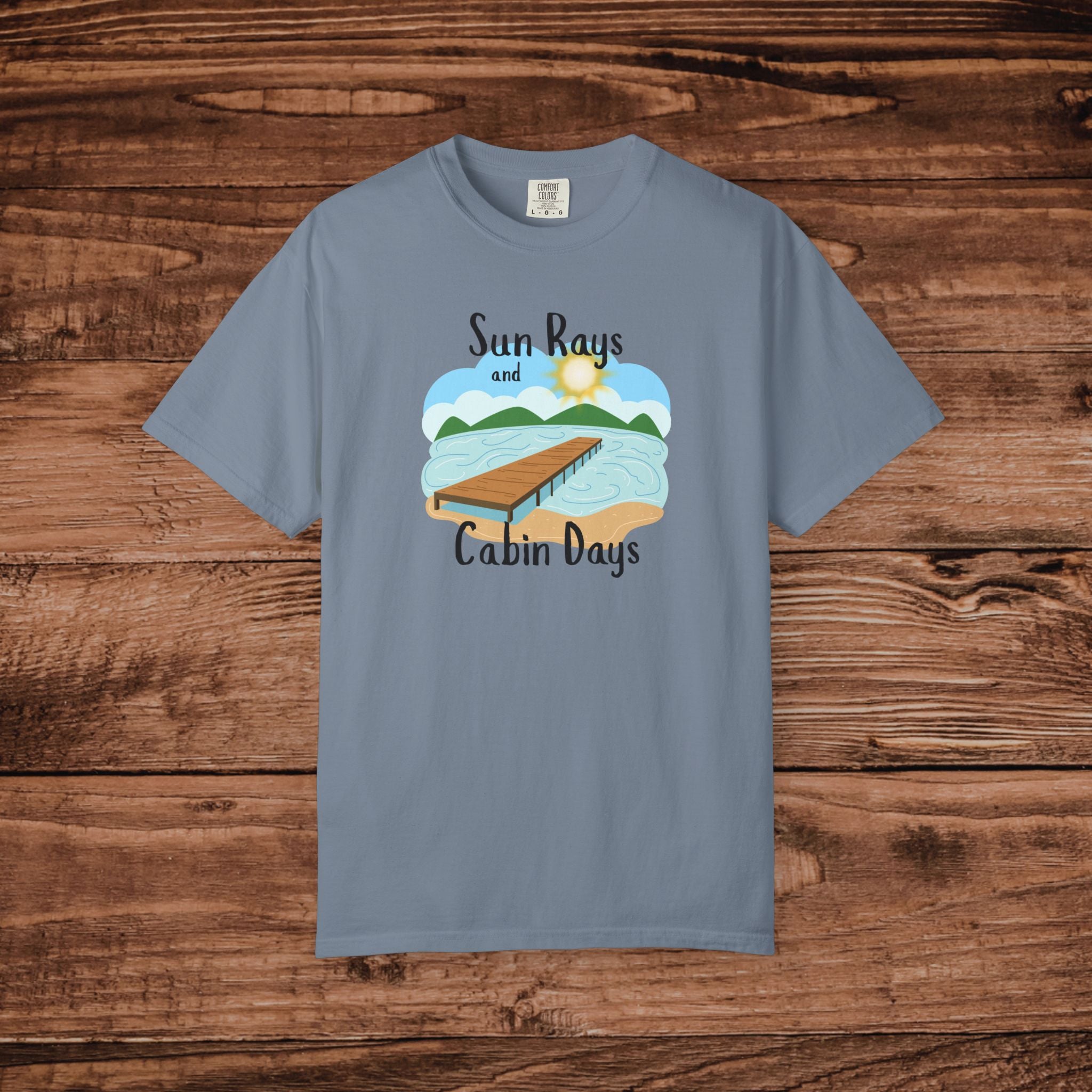 Sun Rays and Cabin Days T-Shirt | Dock Lake Summer Design