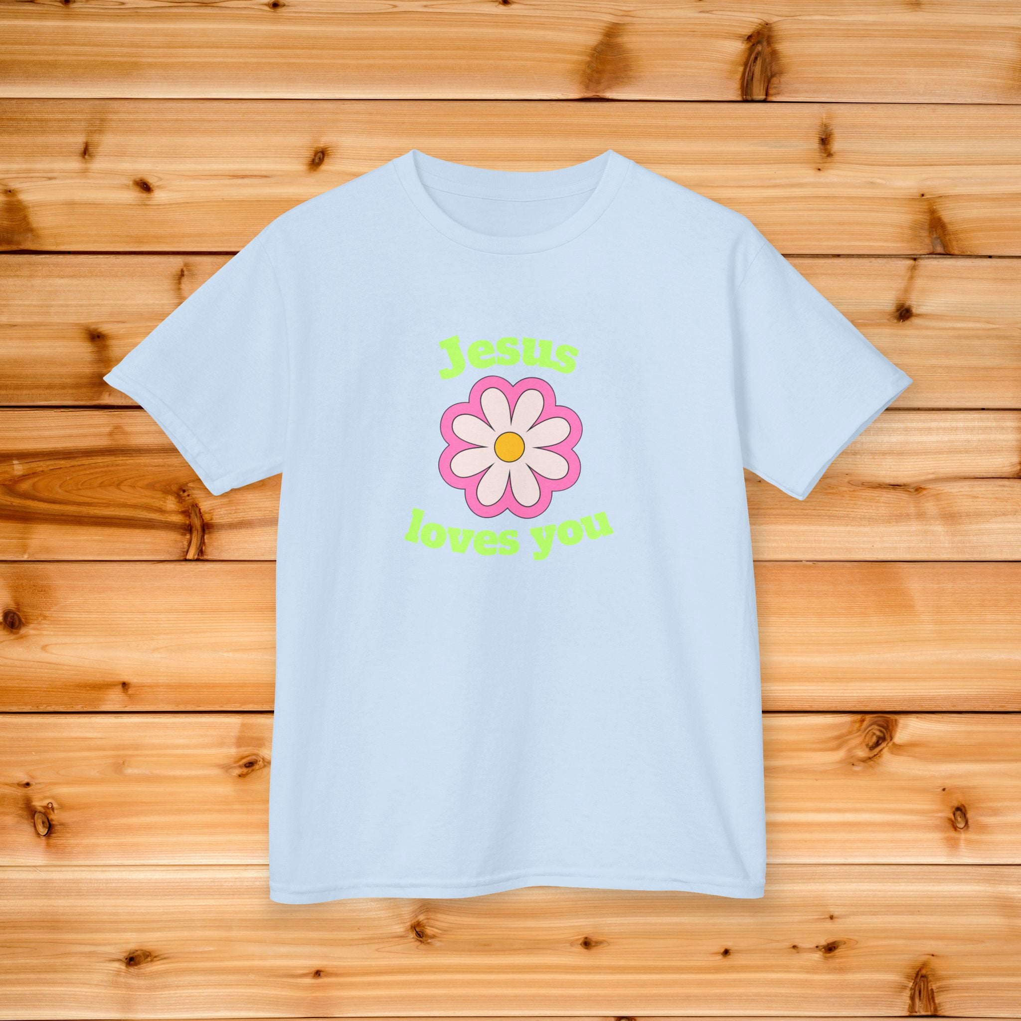 Jesus Loves You flower kids t-shirt | Christian children tee, pastel floral