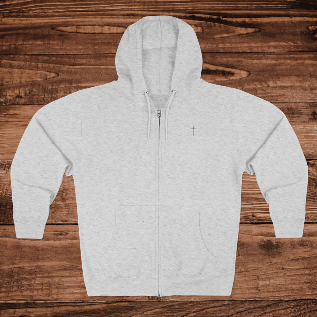 Christian Faith Cross Zip Up Hoodie | Scripture Apparel | Gift for Her
