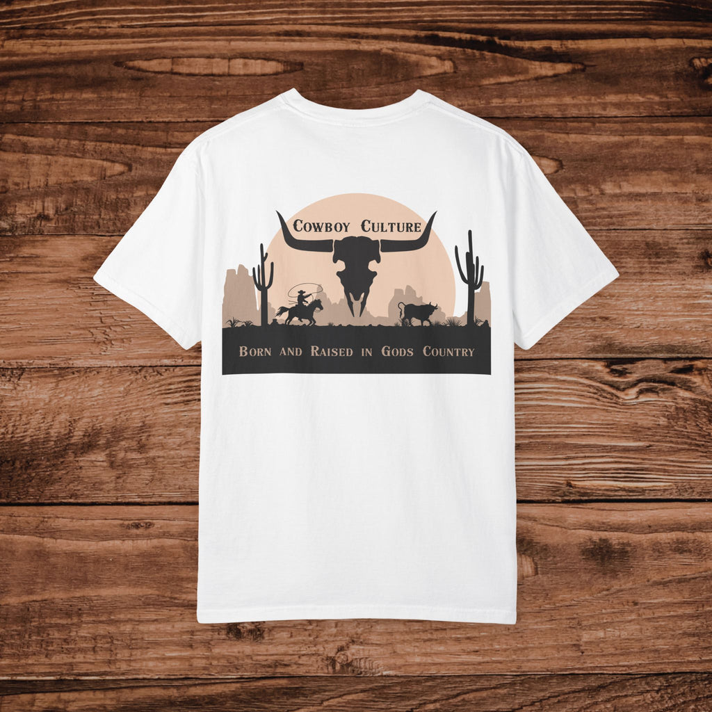 Cowboy Culture Gods Country T-shirt | Dual Graphic