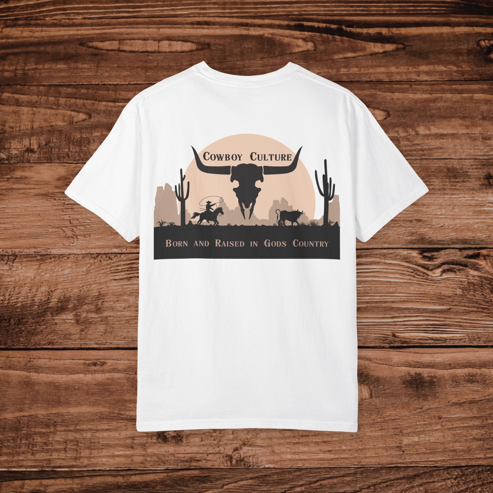 Cowboy Culture Gods Country T-shirt | Dual Graphic