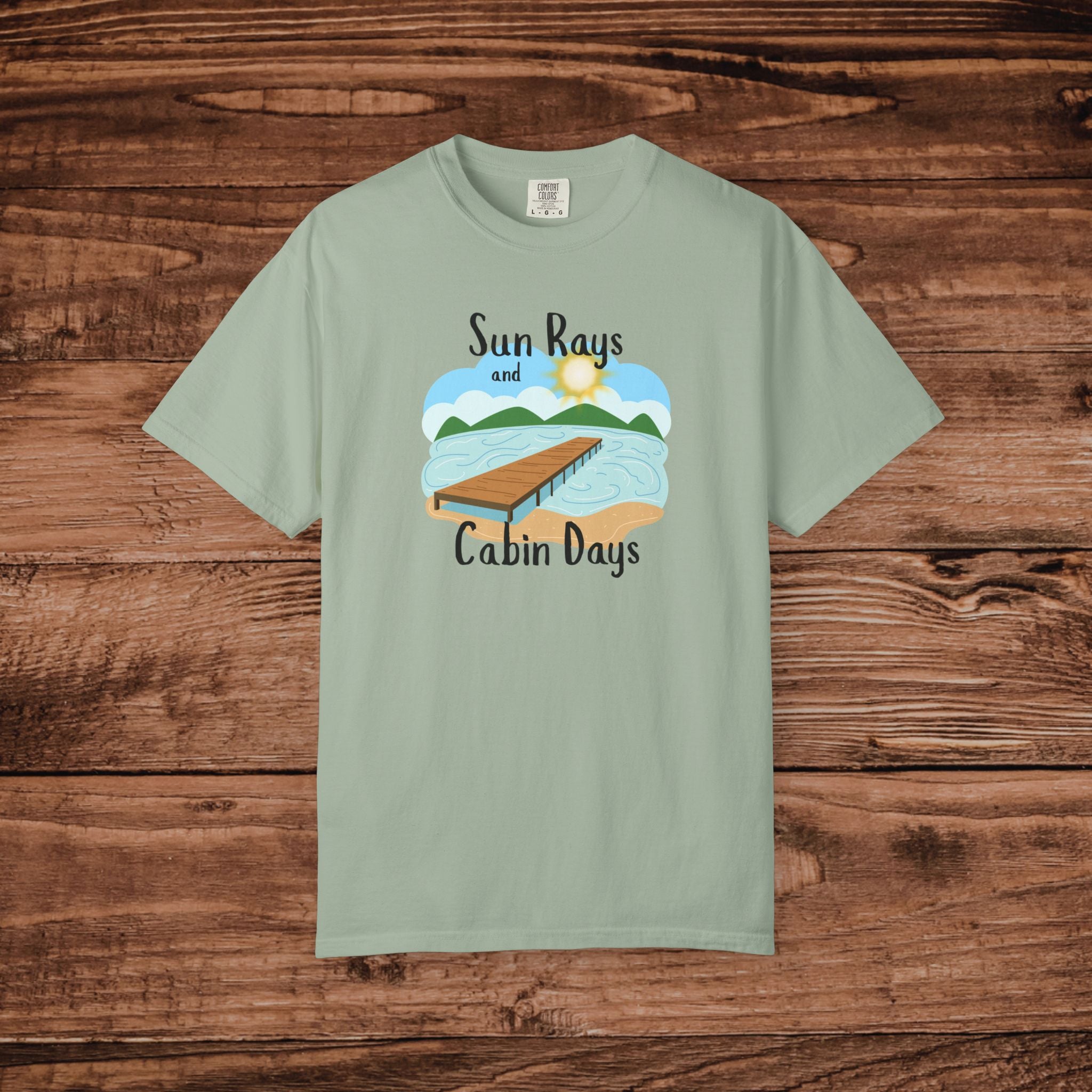 Sun Rays and Cabin Days T-Shirt | Dock Lake Summer Design
