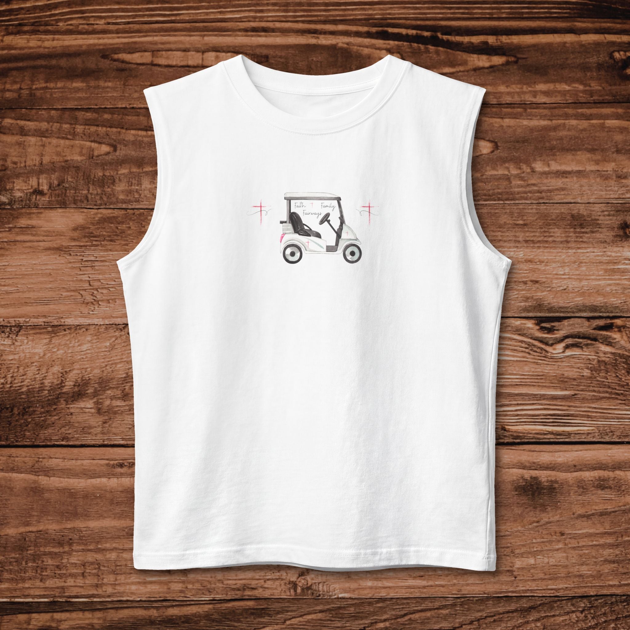 Christian Women's Golf Tank Top, Minimalist Golf Cart Tee, Aesthetic Faith Based Golfer Gift, Preppy Sunday Golfing Top