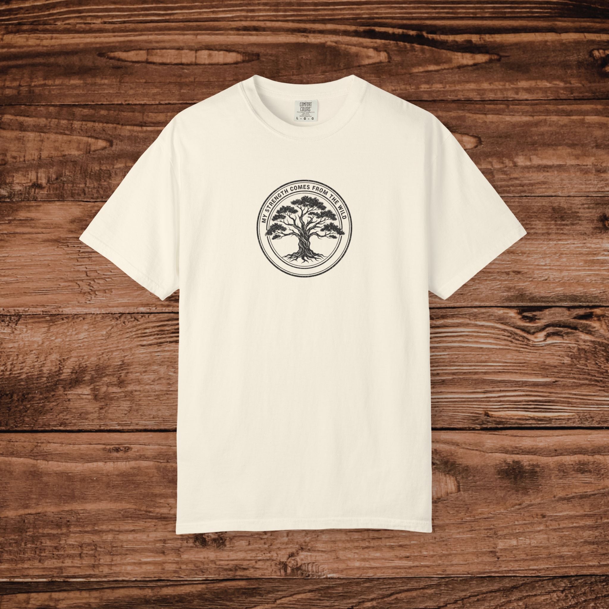 Oak Tree Logo T-shirt | Minimal Circle Nature Design
