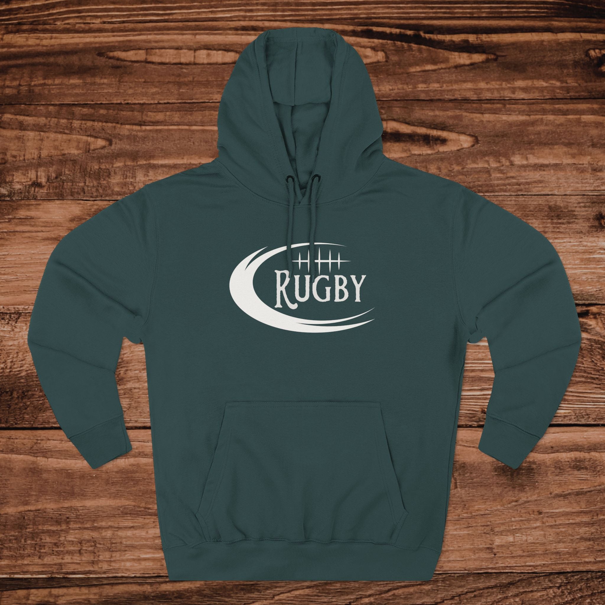 Rugby Graphic Hoodie, Vintage Style Rugby Pullover, Retro Rugby Sweatshirt, Minimalist Rugby Fan Hoodie, Rugger Gift