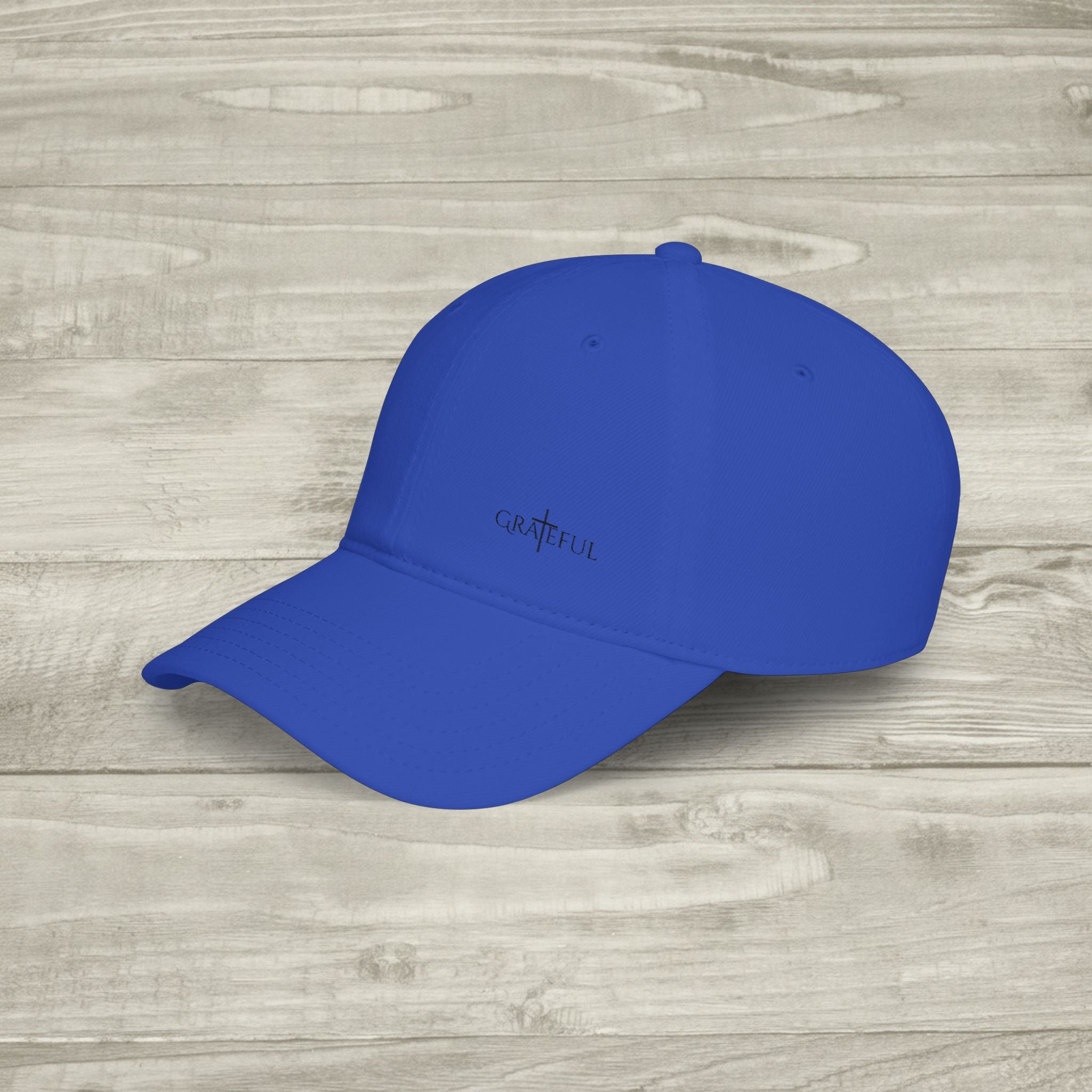 Embroidered Grateful Cross Hat, Christian Aesthetic Baseball Cap, Minimalist Faith Hat, Religious Streetwear Headwear, Embroidered Cross Cap