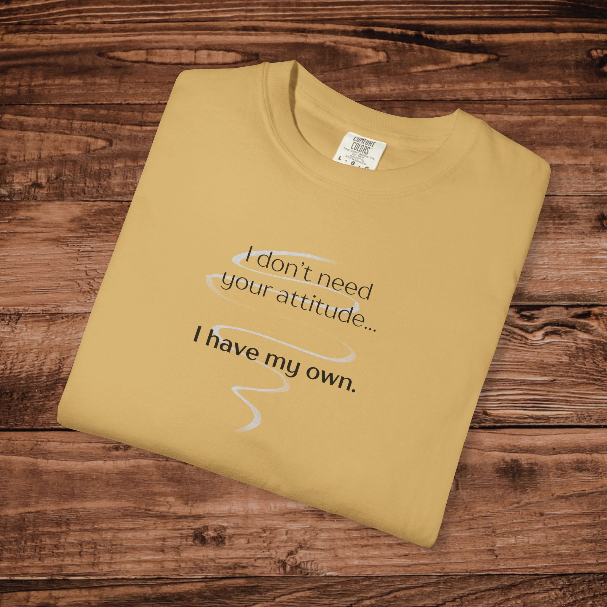 I Have My Own Attitude Shirt, Sarcastic Graphic Tee, Funny Saying T-Shirt, Retro Comfort Colors 1717 Top, Sassy Minimalist